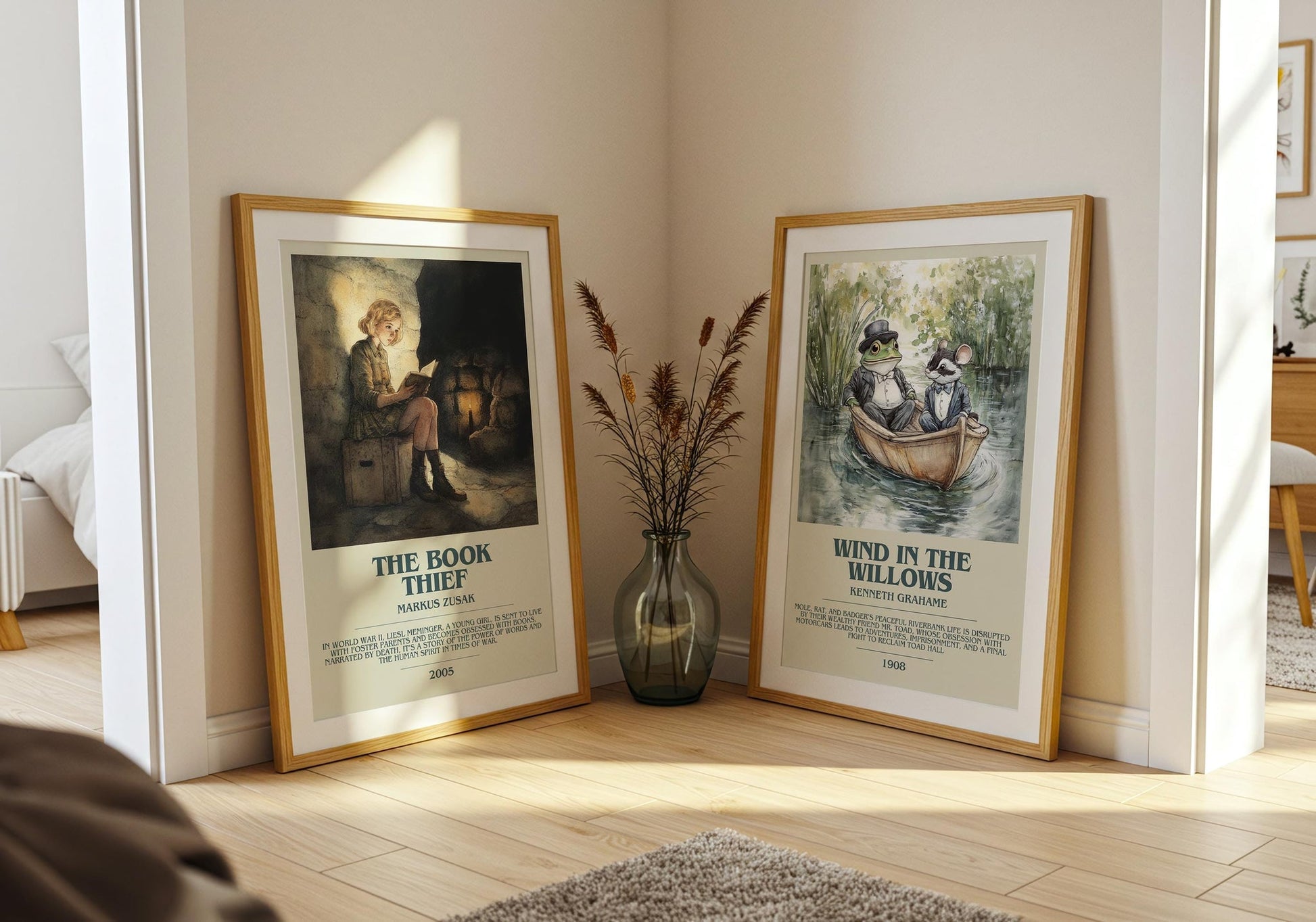 The Book Thief bookish poster paired in gallery wall – literary art prints