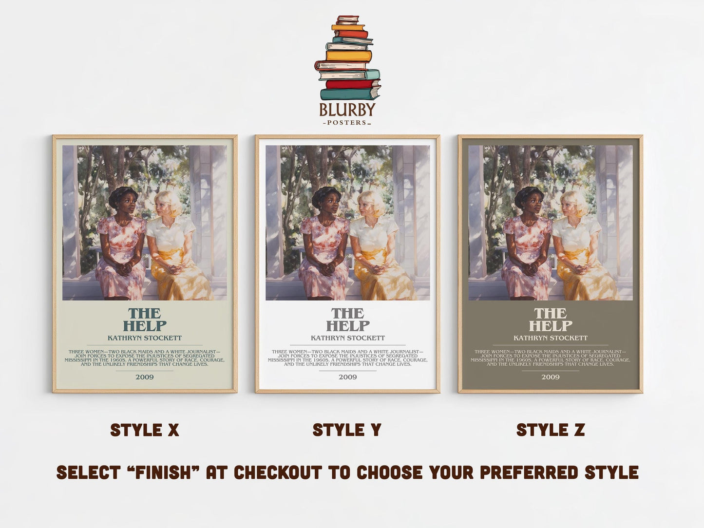 The Help bookish poster colour and style options – Kathryn Stockett book art