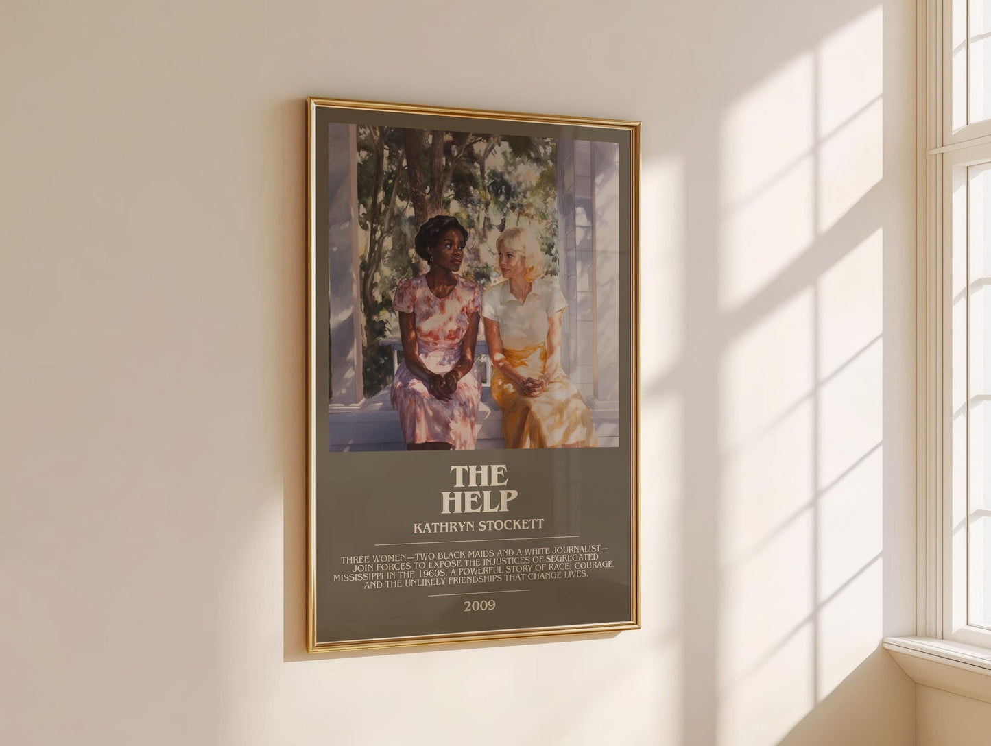 The Help bookish book poster framed on wall – historical fiction wall art