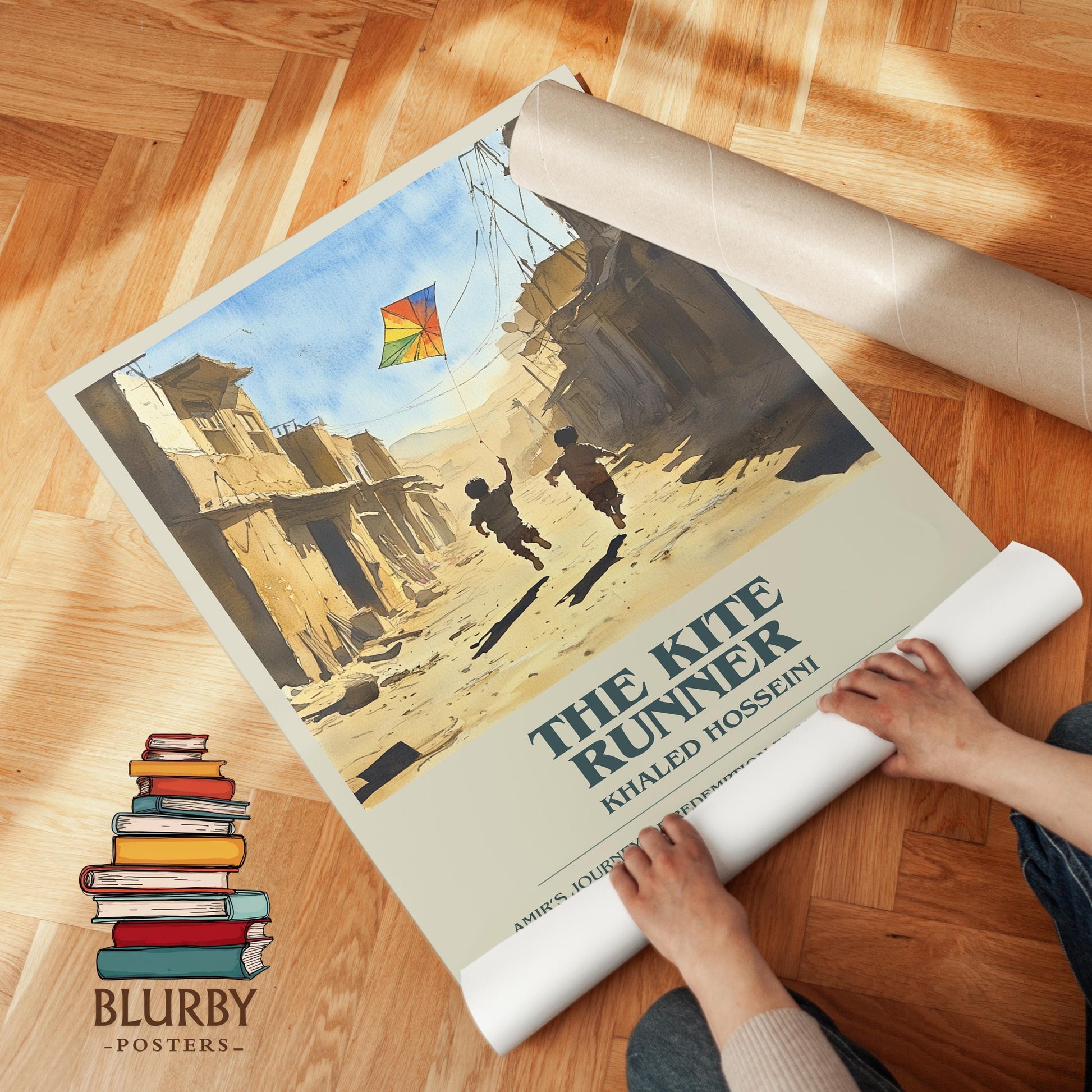 The Kite Runner book poster packaging – museum-quality print rolled in protective tube