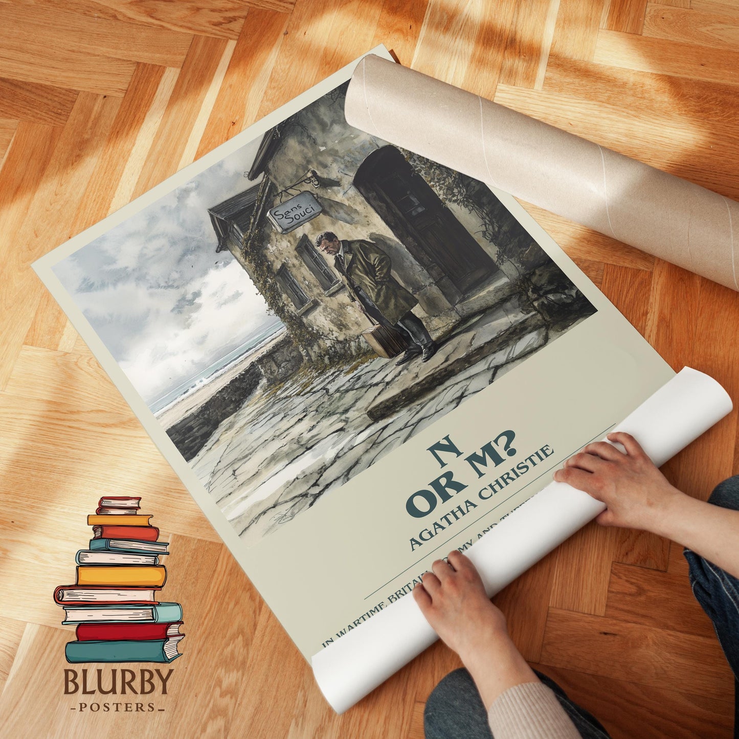 N Or M? book poster packaging – museum-quality print rolled in protective tube