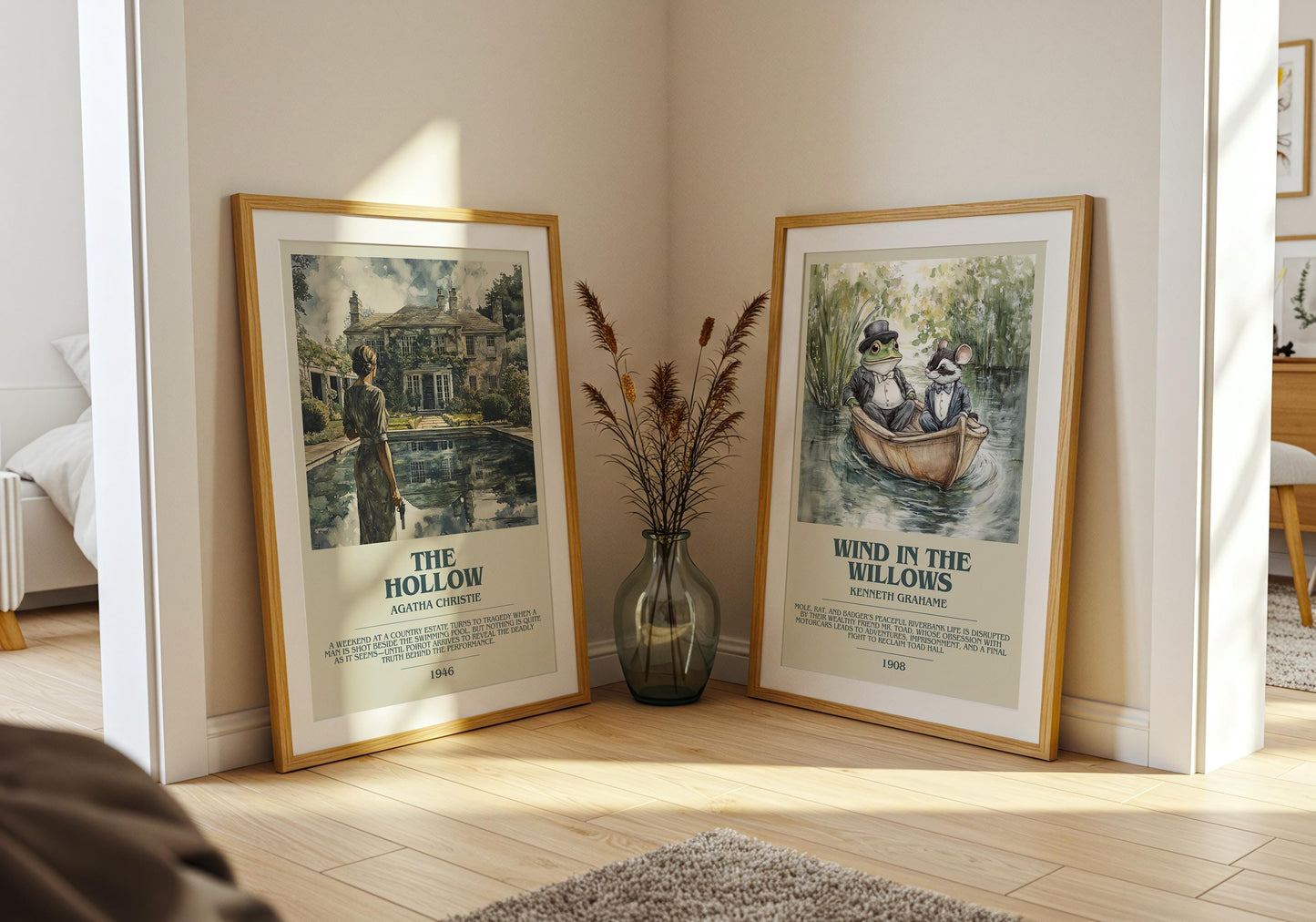 The Hollow bookish poster paired in gallery wall – literary art prints