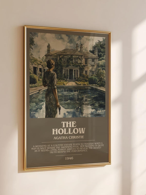The Hollow bookish book poster framed on wall – mystery wall art