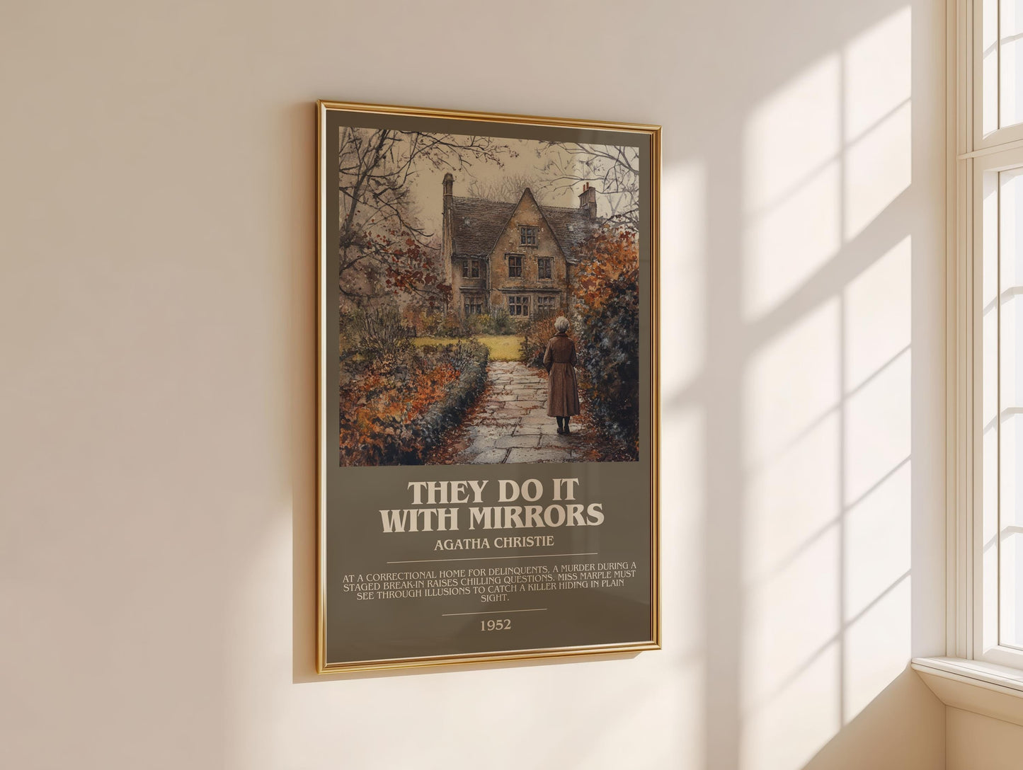 They Do It With Mirrors by Agatha Christie | Descriptive Modern Book Art | Poster