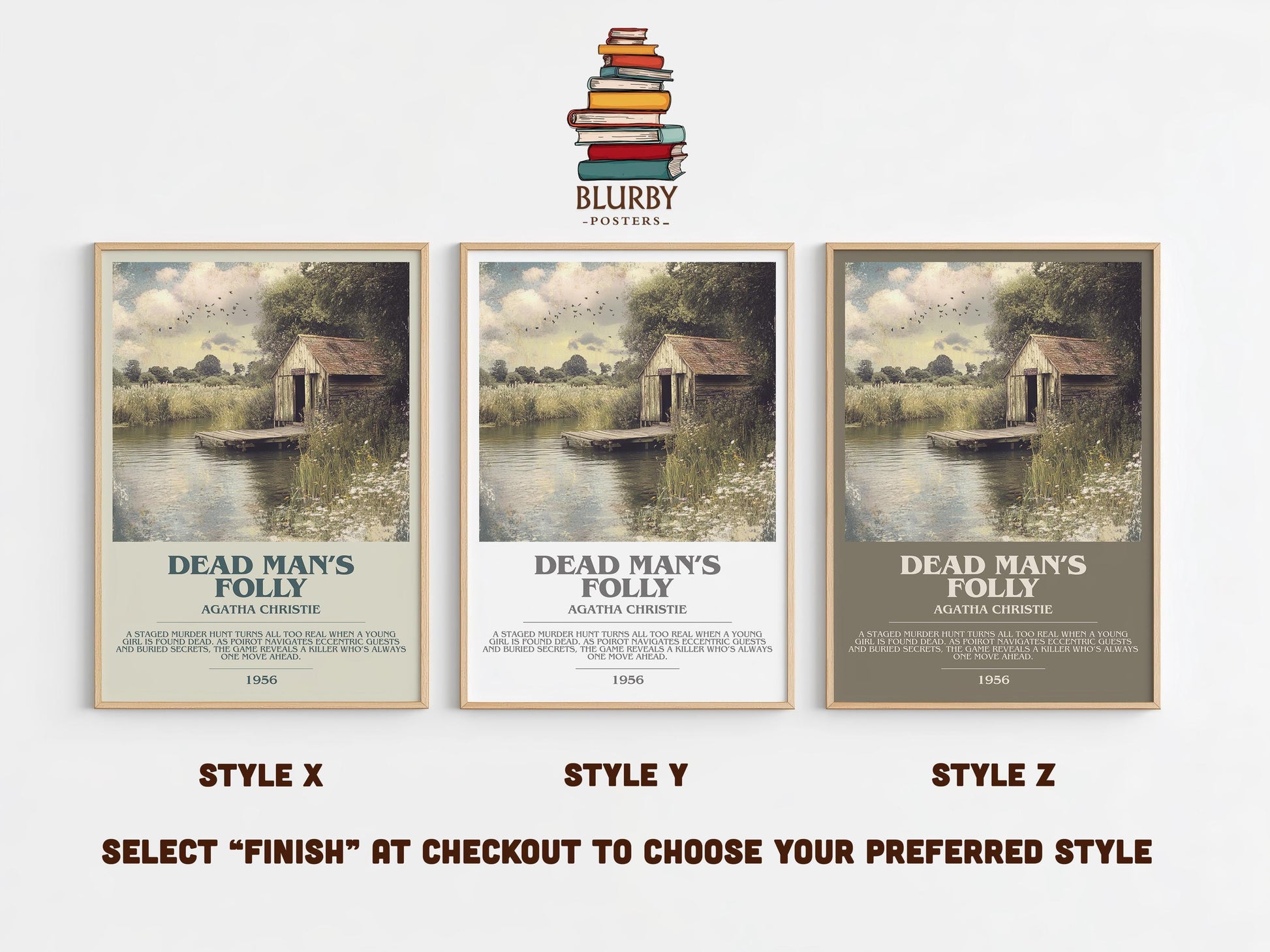 Dead Man's Folly by Agatha Christie | Descriptive Modern Book Art | Poster