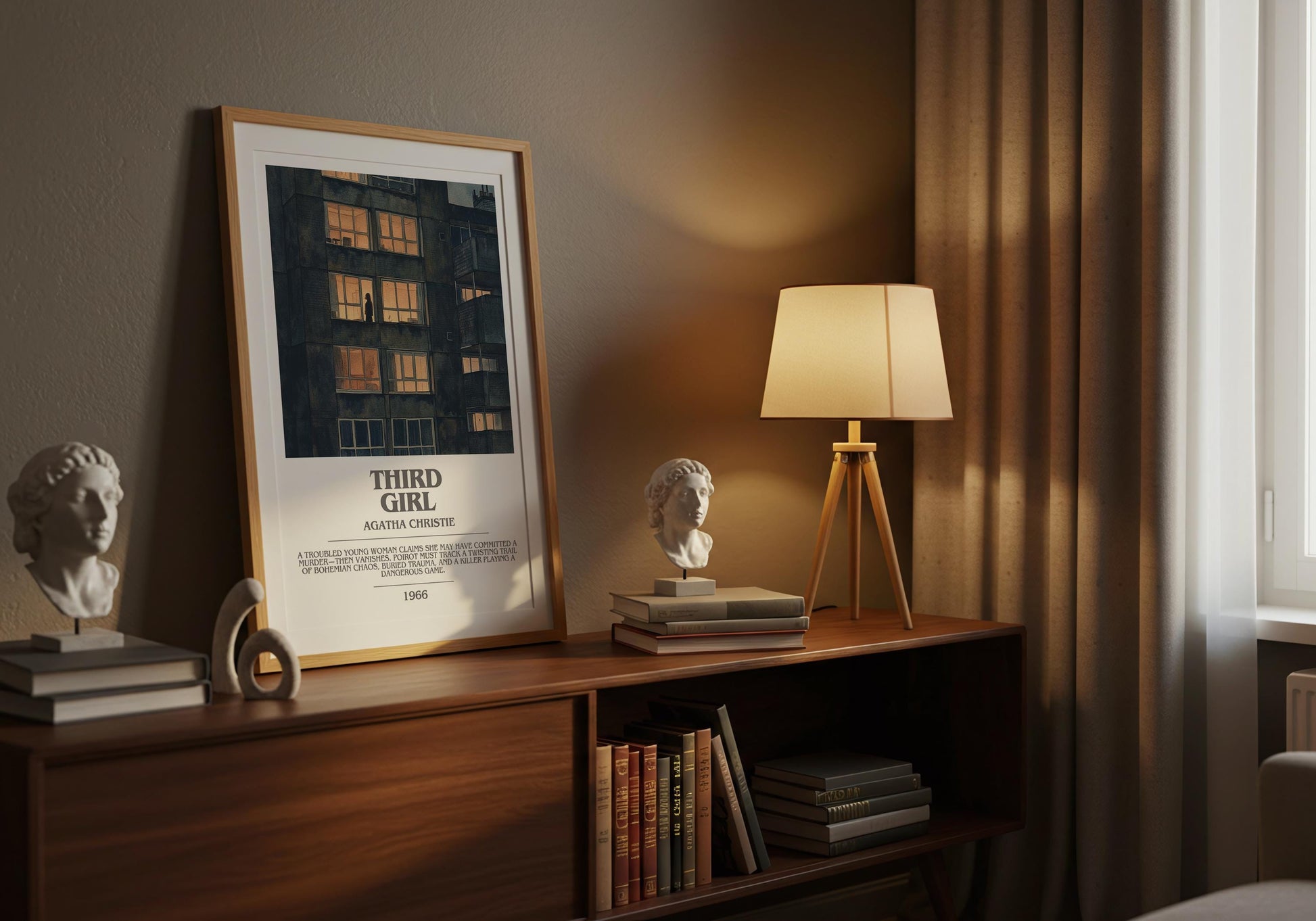 Third Girl by Agatha Christie | Descriptive Modern Book Art | Poster