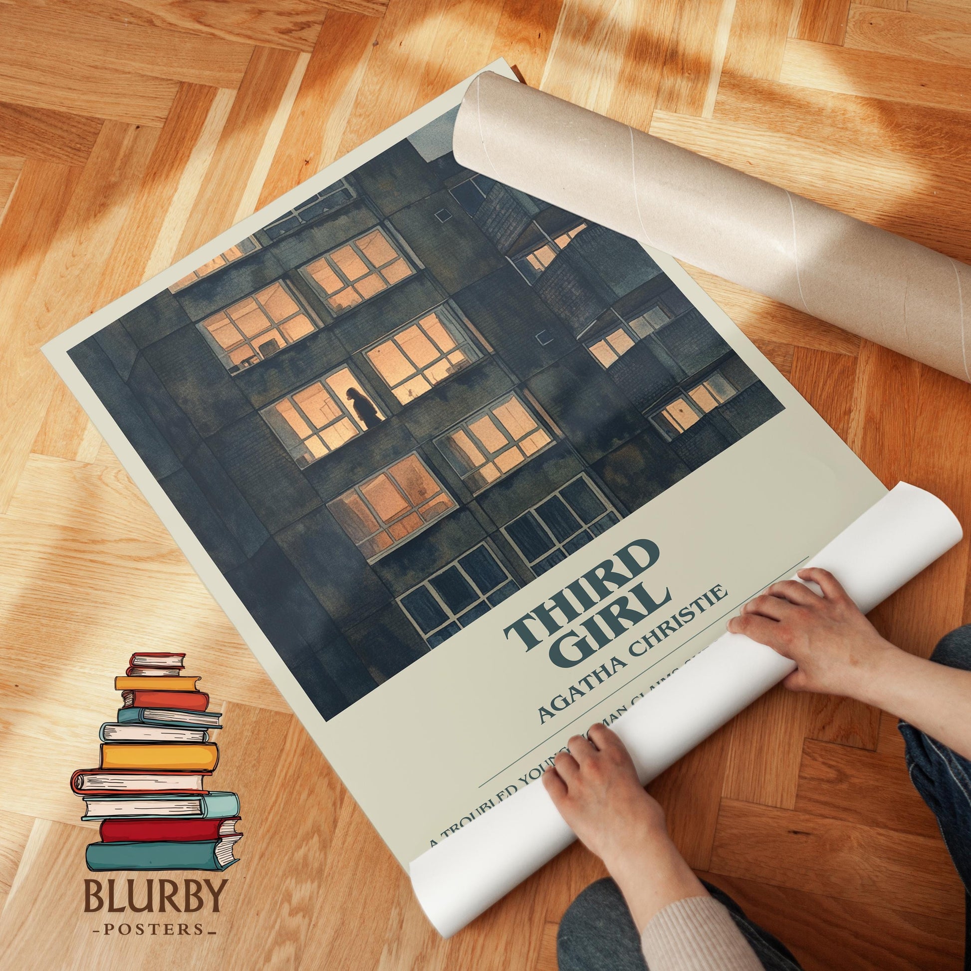 Third Girl by Agatha Christie | Descriptive Modern Book Art | Poster