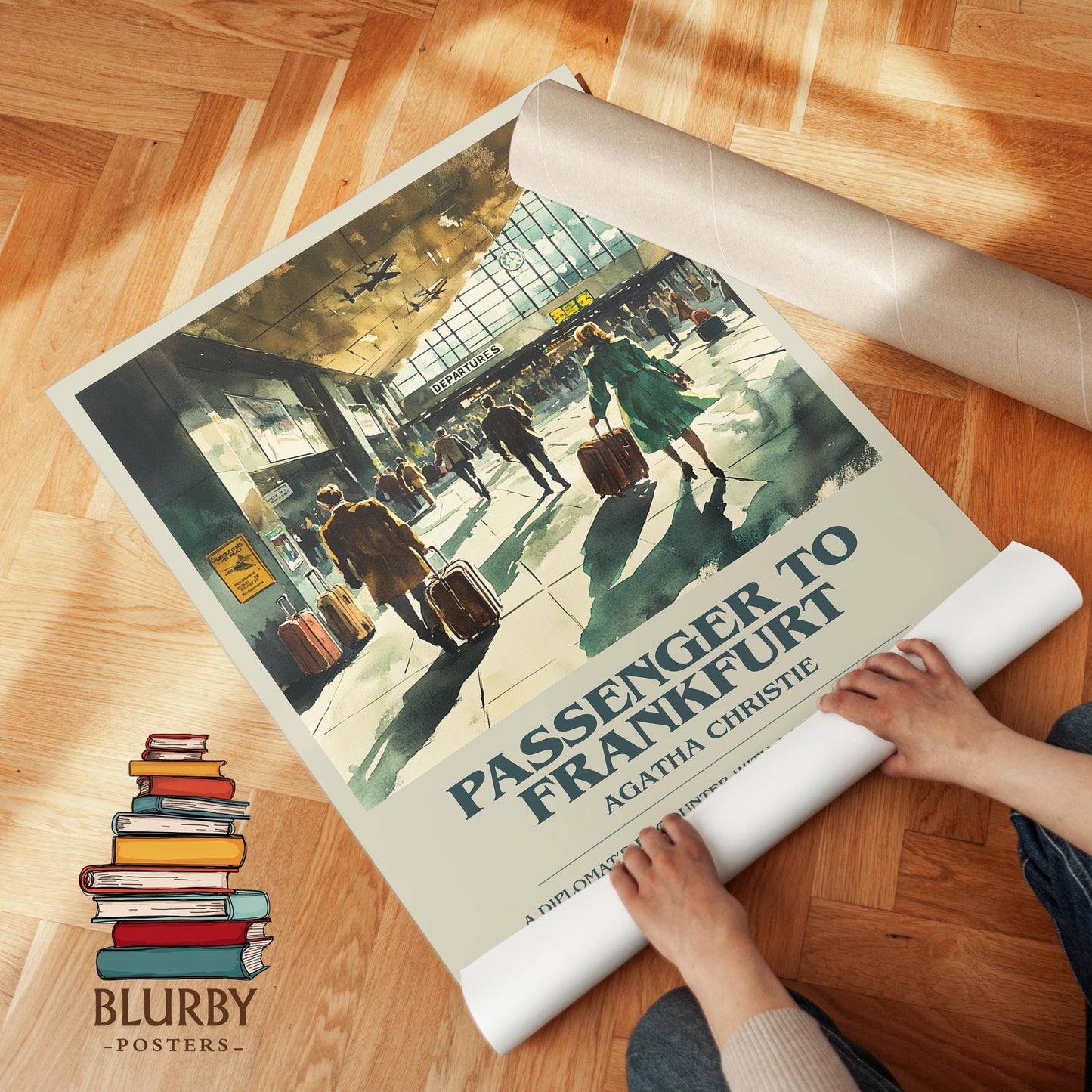 Passenger to Frankfurt book poster packaging – museum-quality print rolled in protective tube
