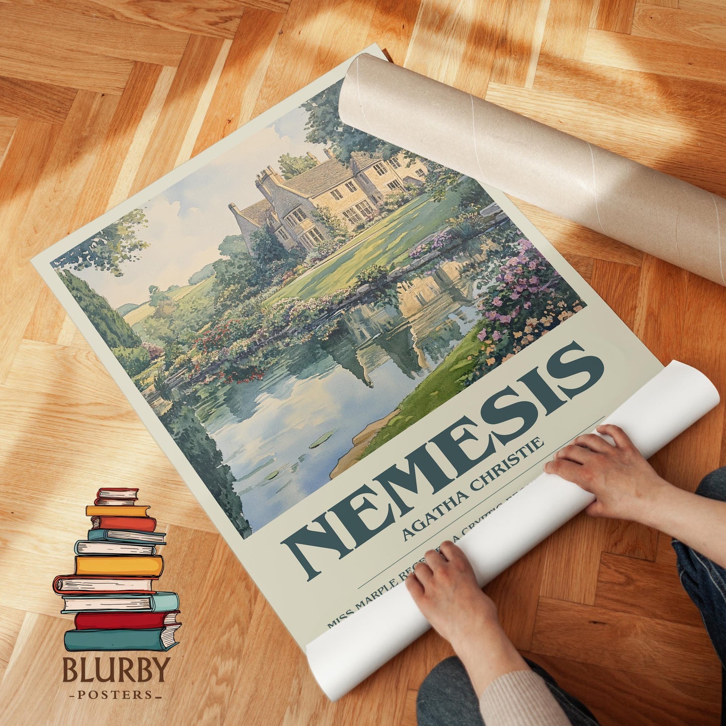 Nemesis book poster packaging – museum-quality print rolled in protective tube