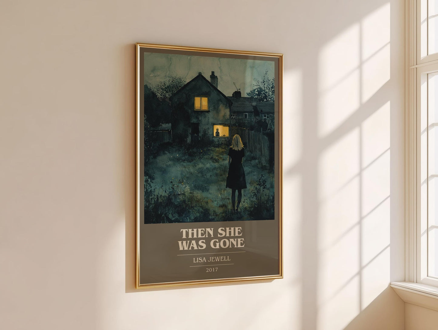 Then She Was Gone book cover book poster framed on wall – thriller wall art
