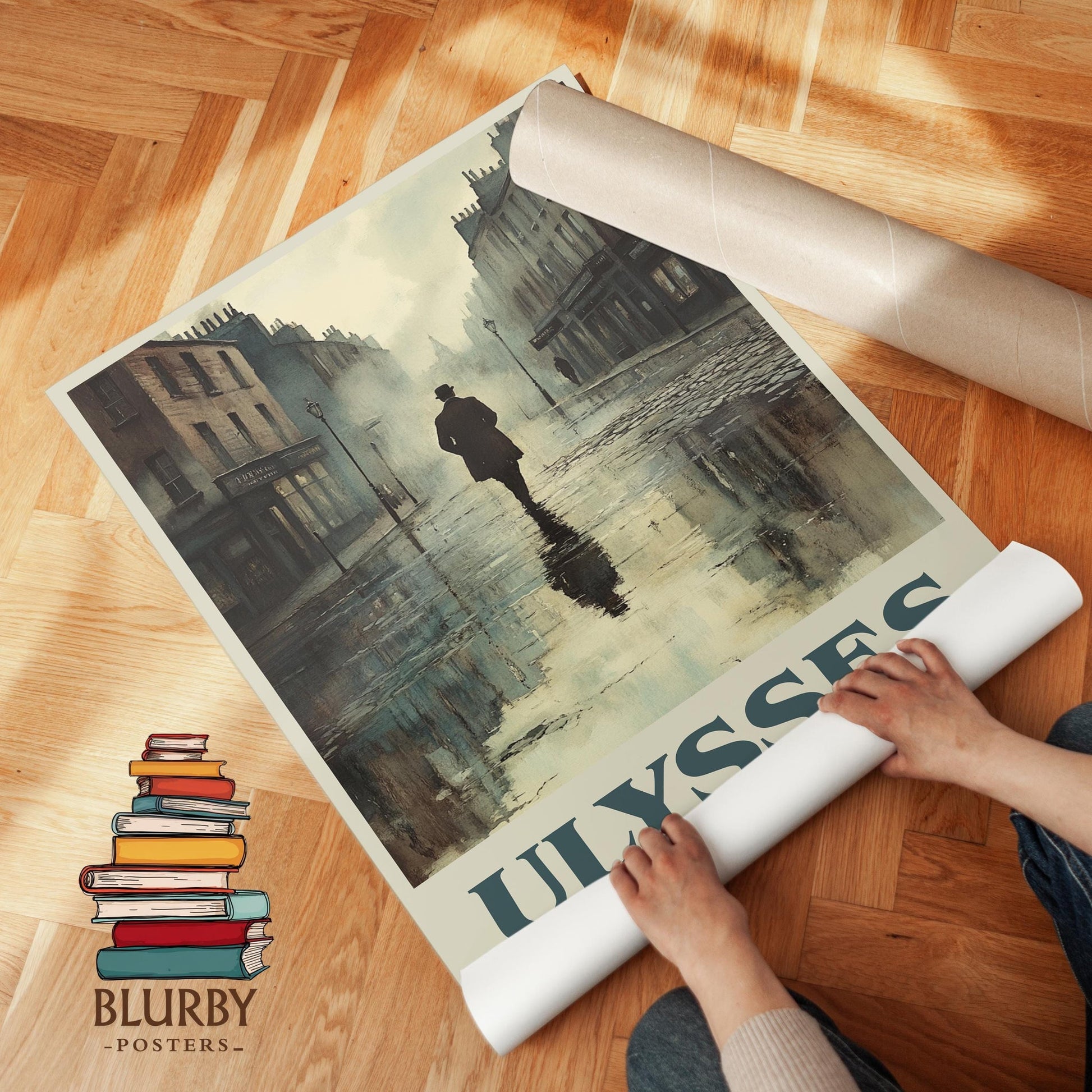 Ulysses book poster packaging – museum-quality print rolled in protective tube