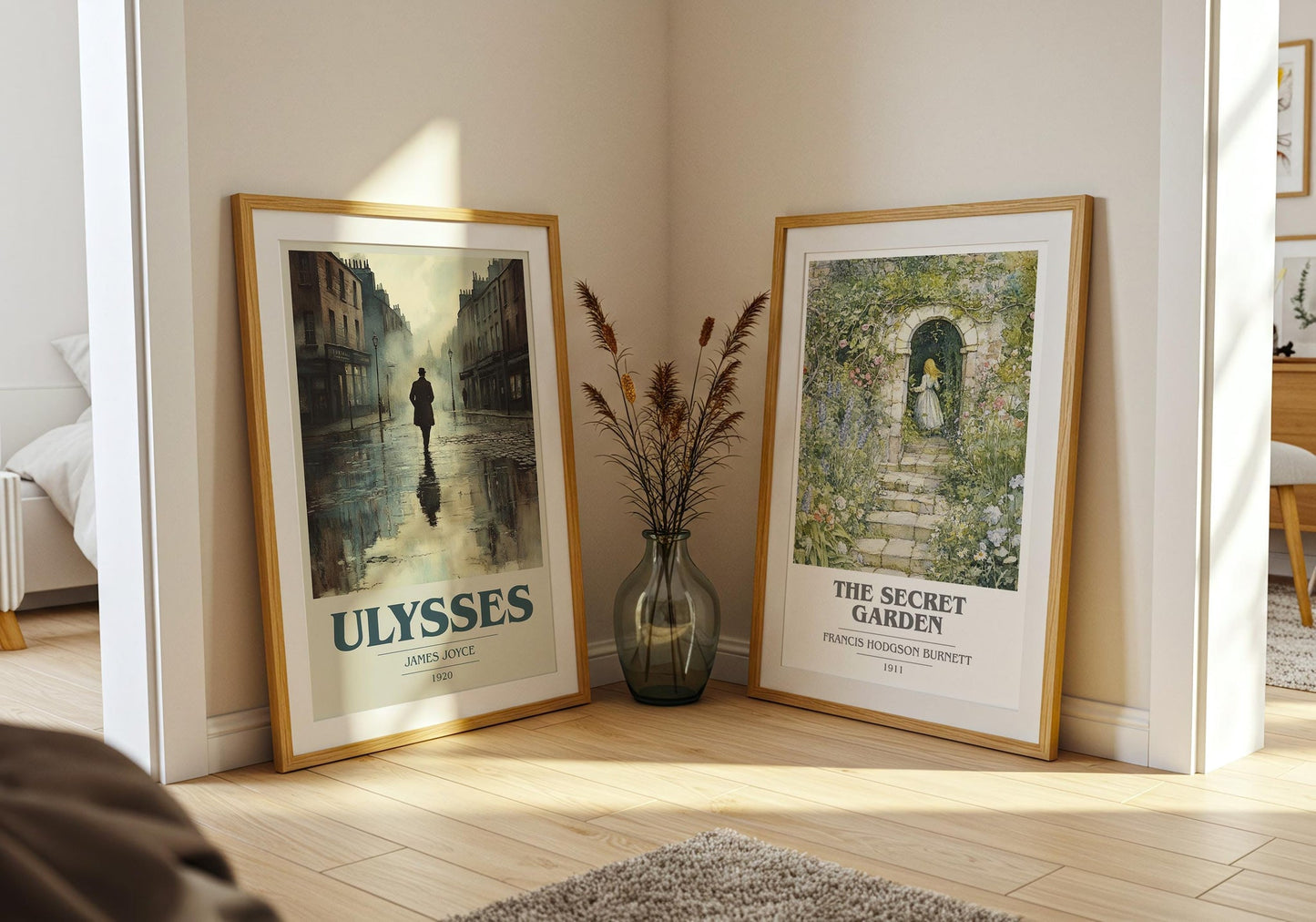 Ulysses book cover poster paired in gallery wall – literary art prints
