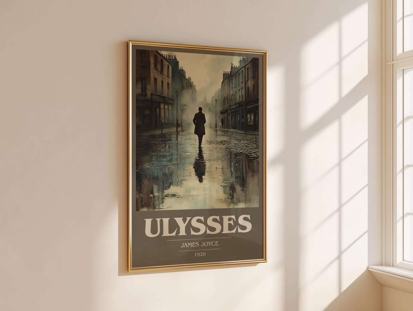 Ulysses book cover book poster framed on wall – classic literature wall art