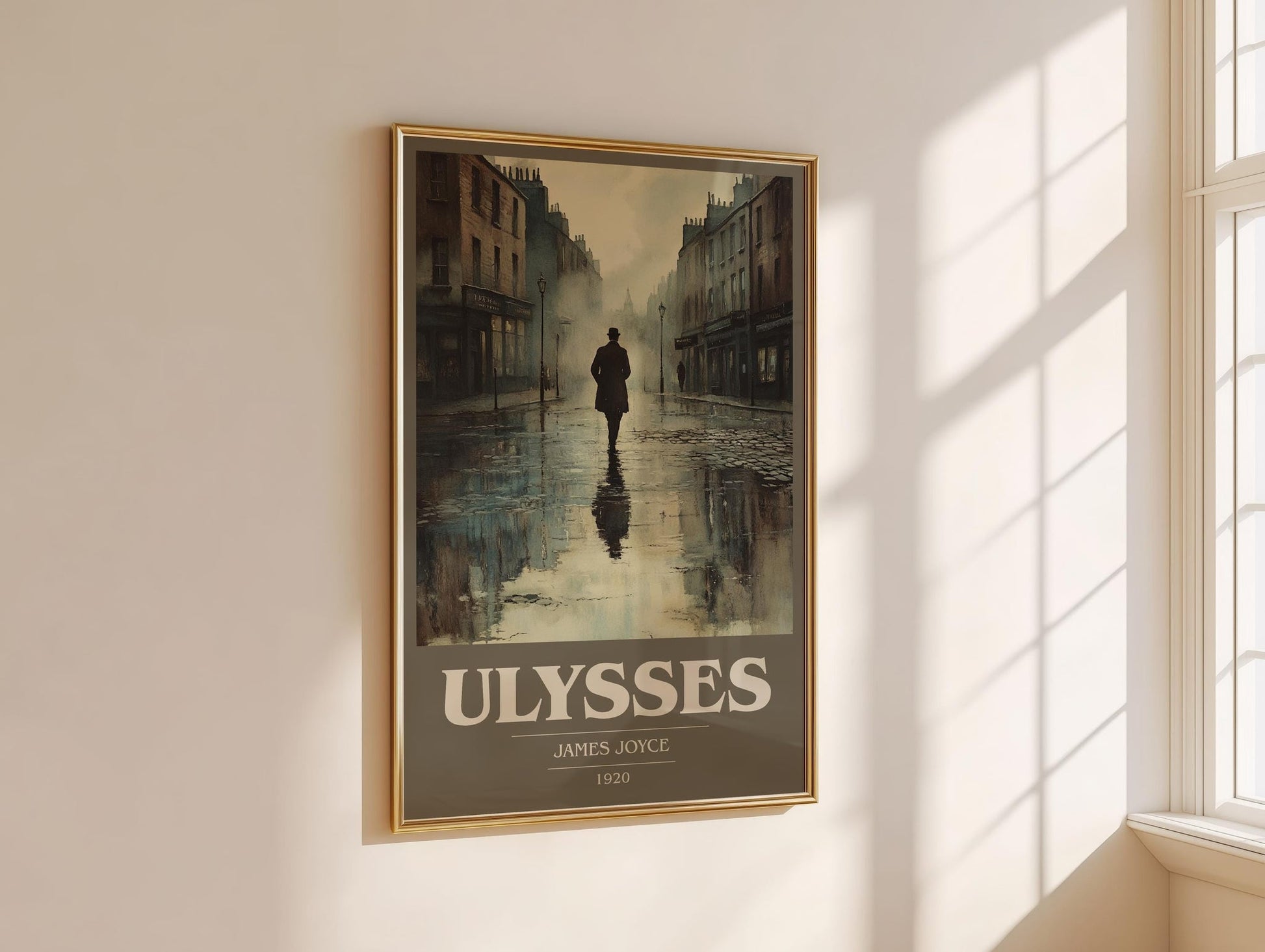 Ulysses book cover book poster framed on wall – classic literature wall art