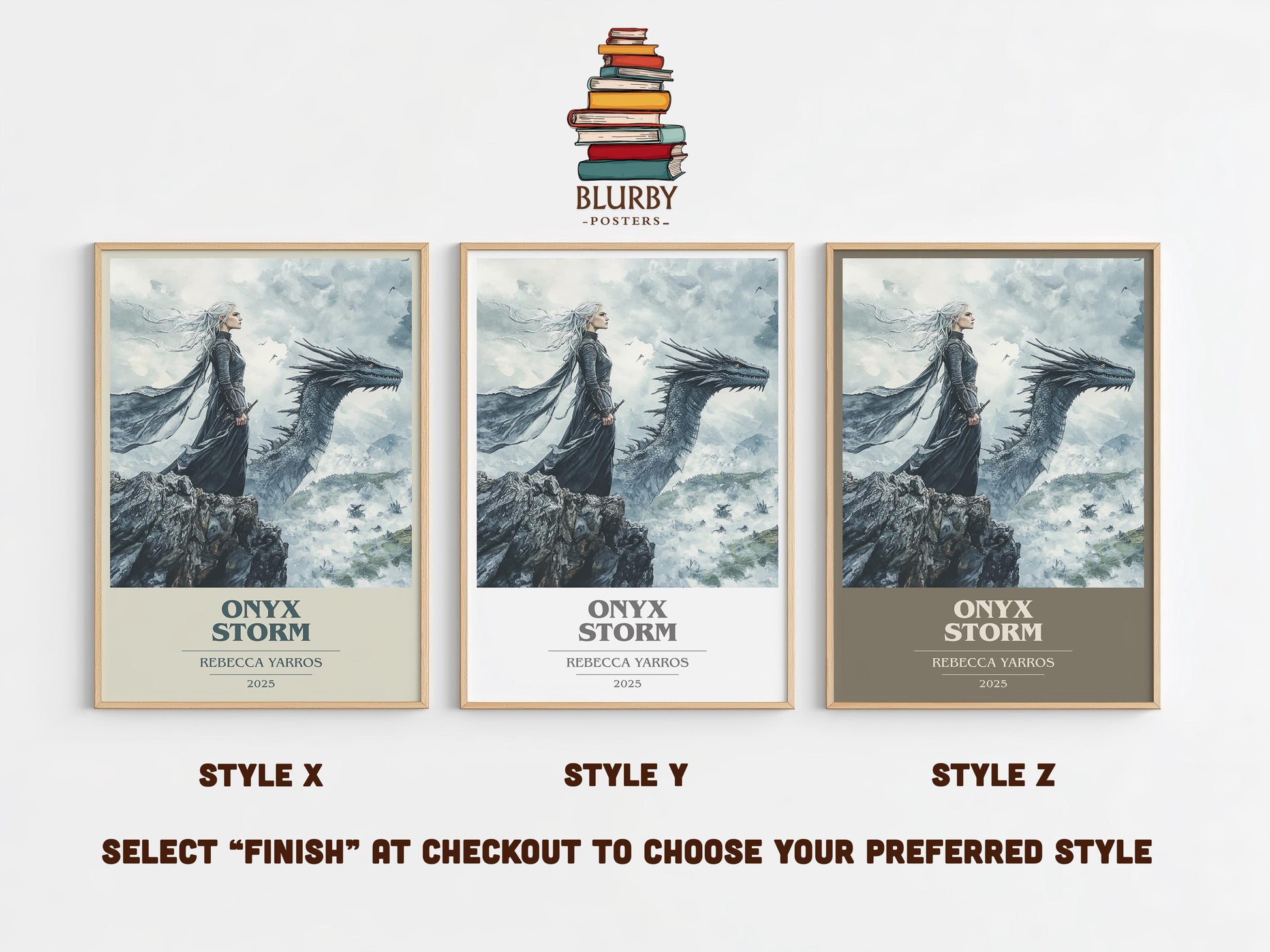 Onyx Storm by Rebecca Yarros | Book Poster | Literary Art Gift For Book Lover | Novel Inspired Wall Art | Free Delivery