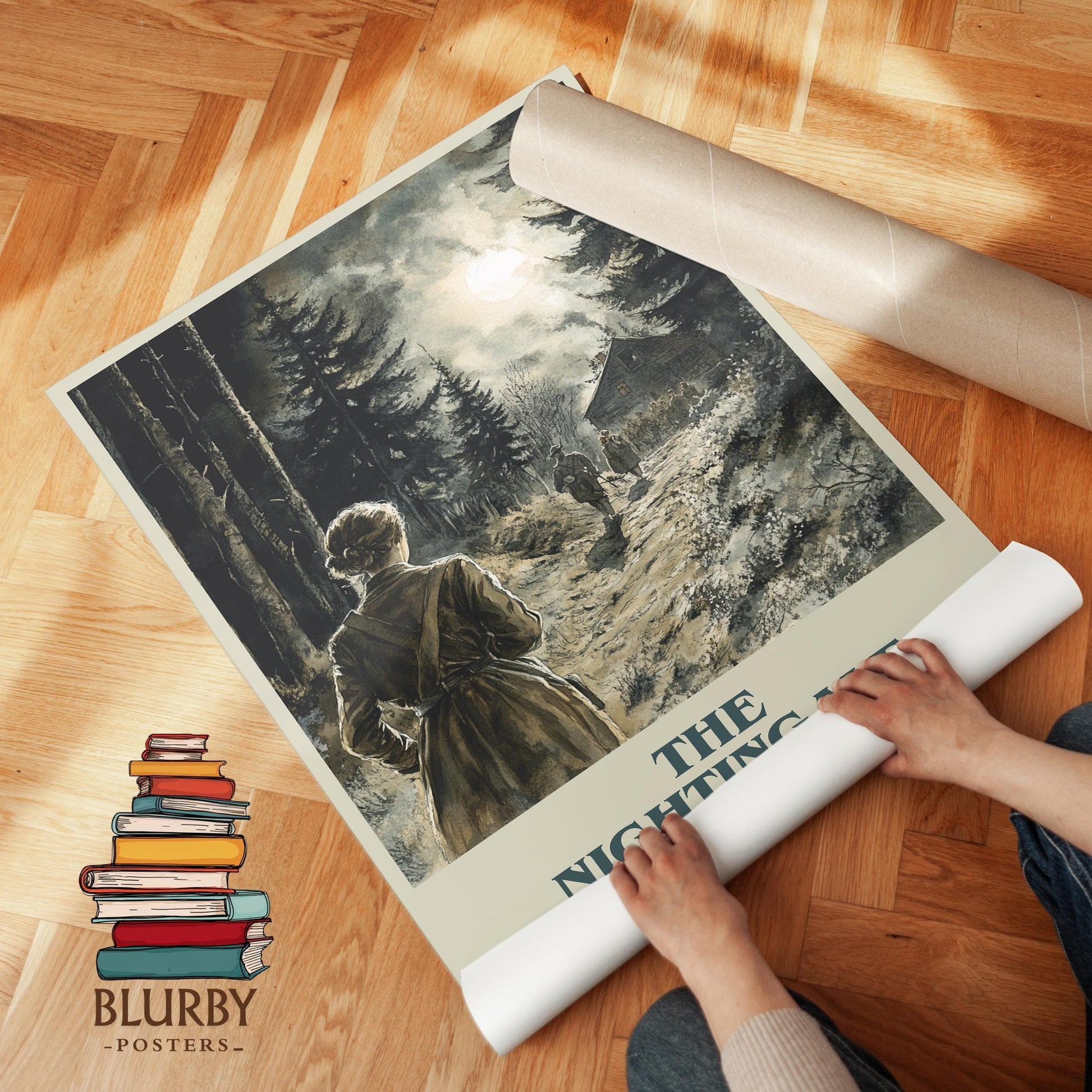 The Nightingale book poster packaging – museum-quality print rolled in protective tube