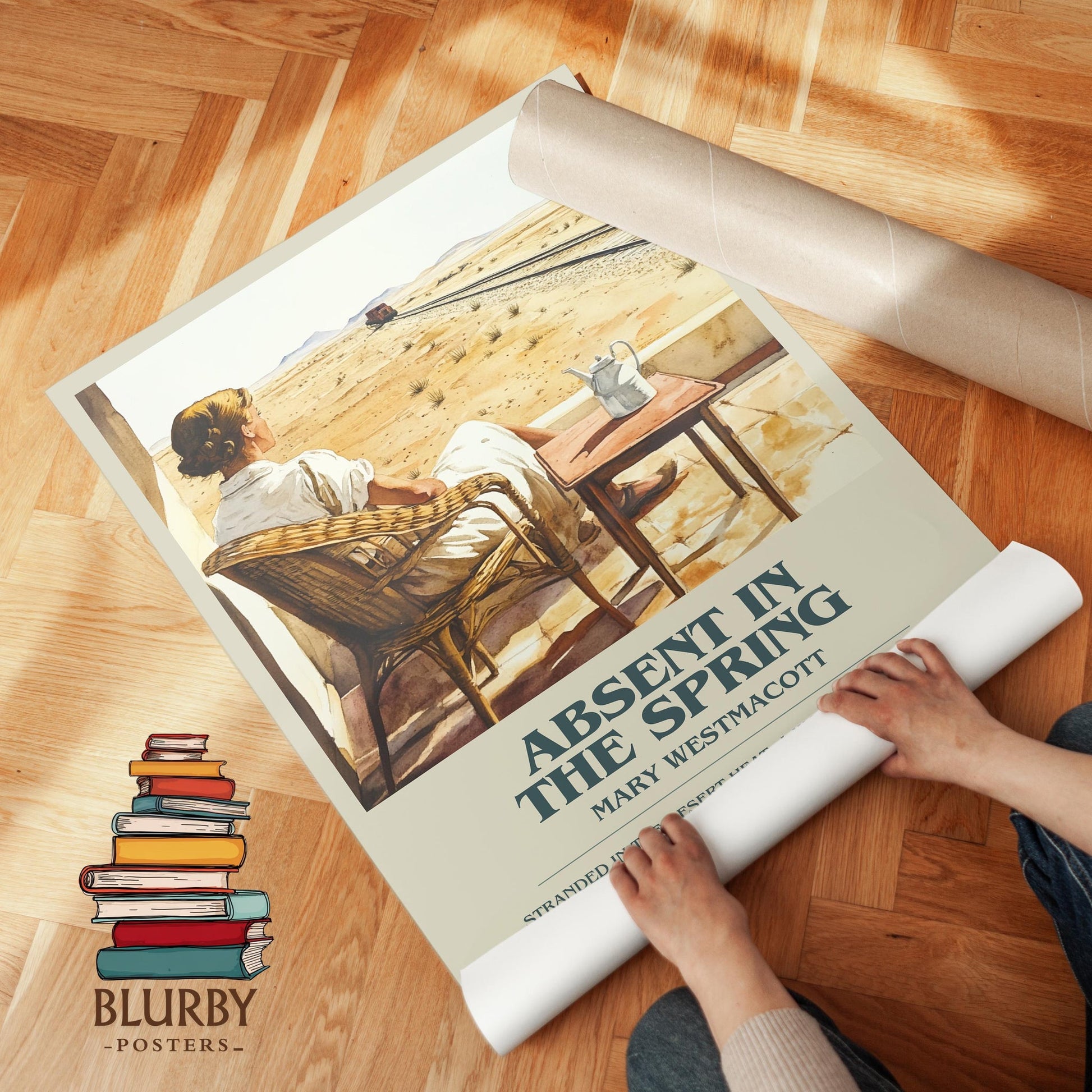 Absent In The Spring book poster packaging – museum-quality print rolled in protective tube