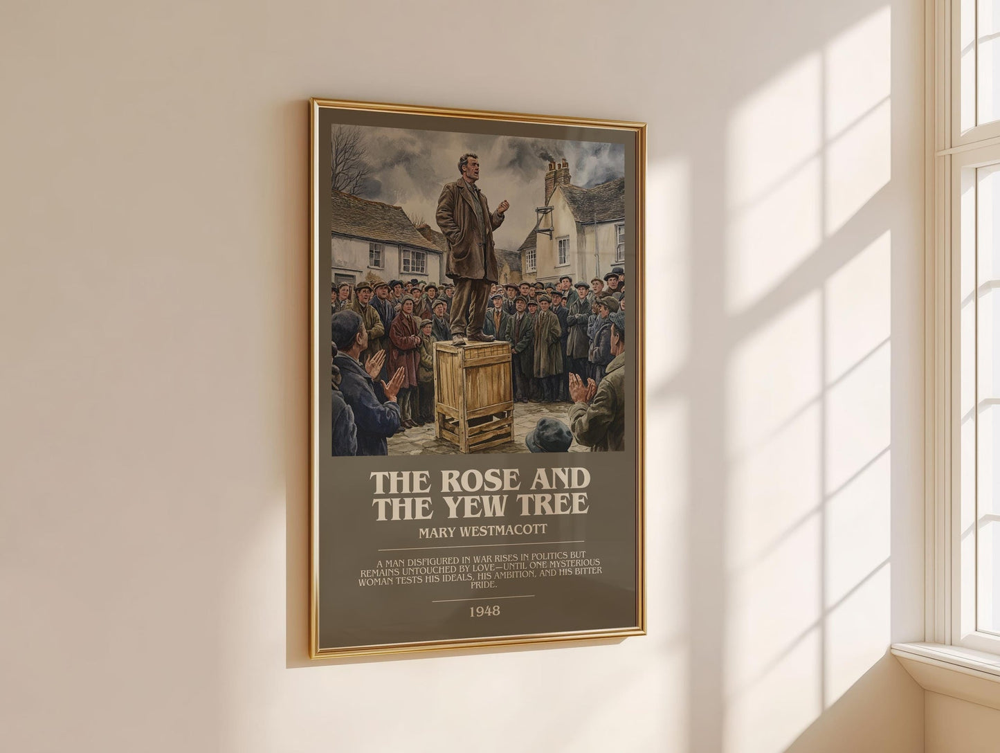 The Rose And The Yew Tree bookish book poster framed on wall – romance wall art