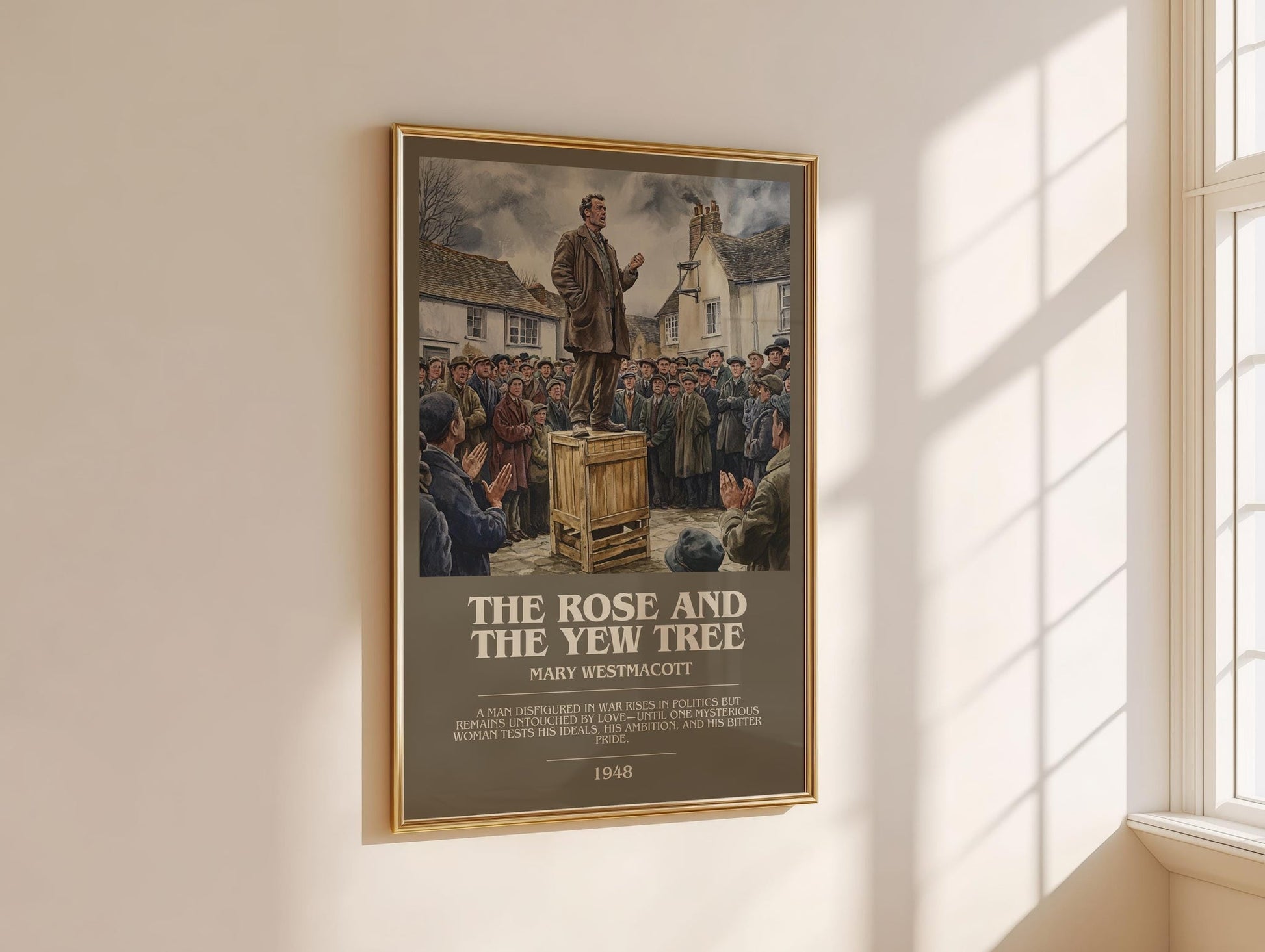 The Rose And The Yew Tree bookish book poster framed on wall – romance wall art