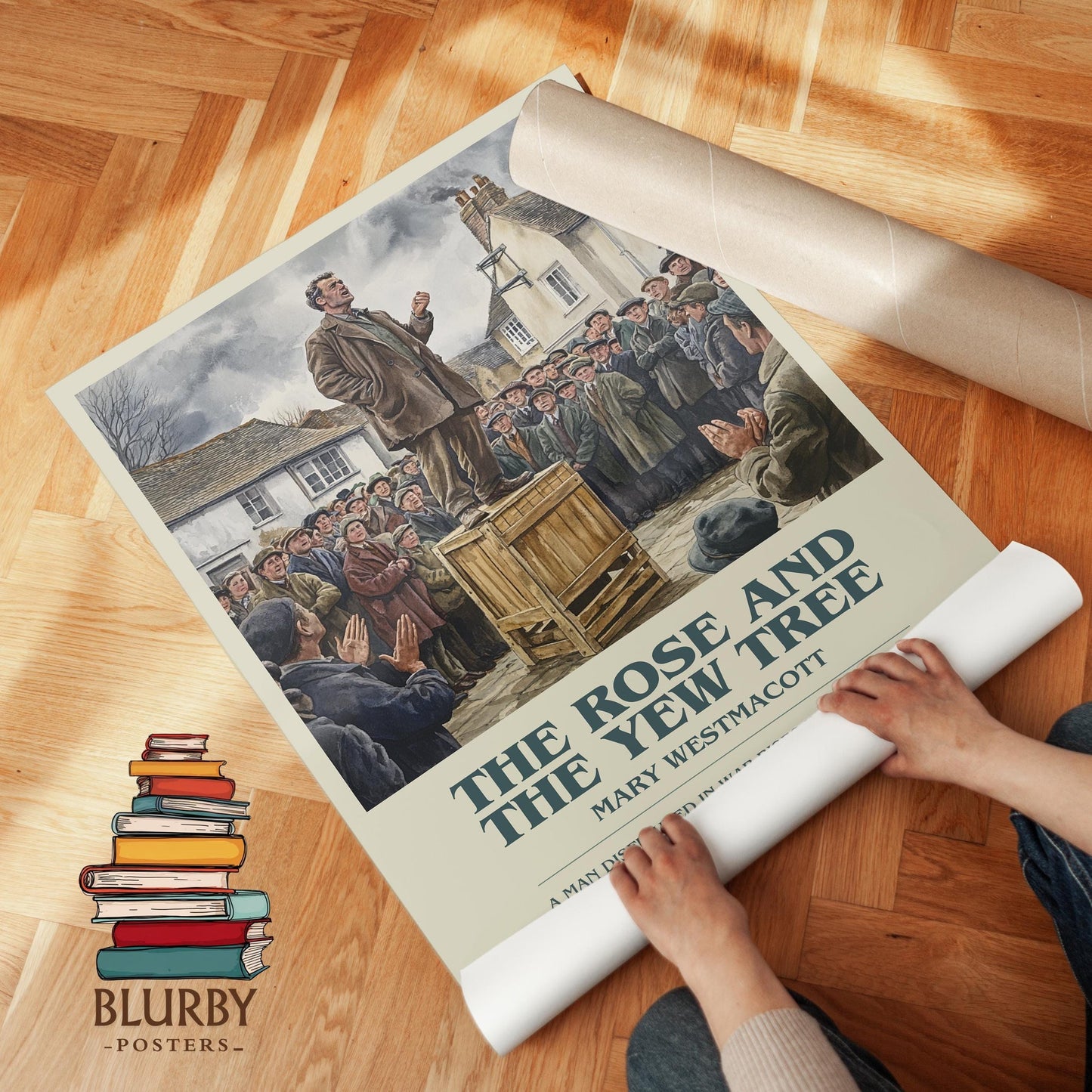 The Rose And The Yew Tree book poster packaging – museum-quality print rolled in protective tube