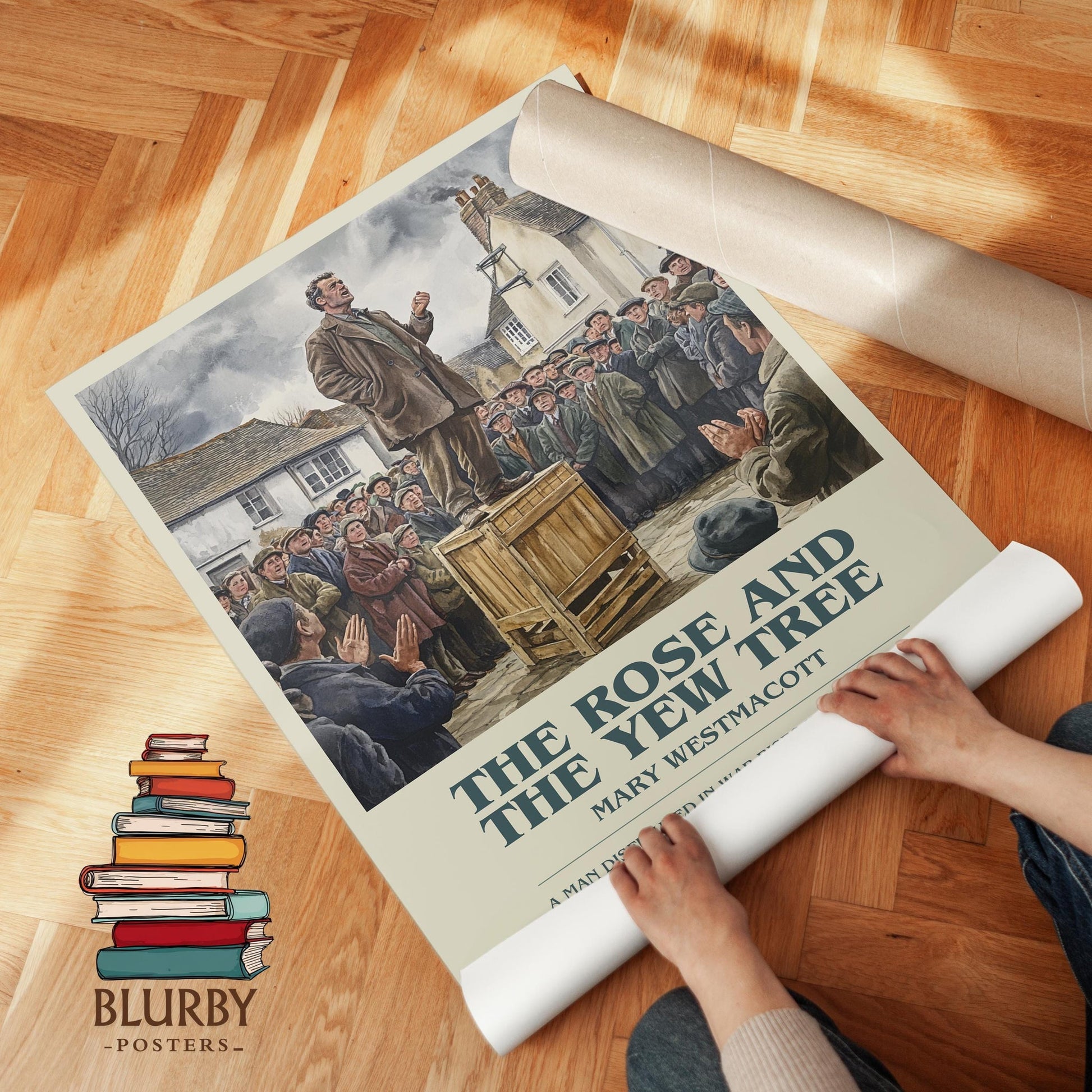 The Rose And The Yew Tree book poster packaging – museum-quality print rolled in protective tube