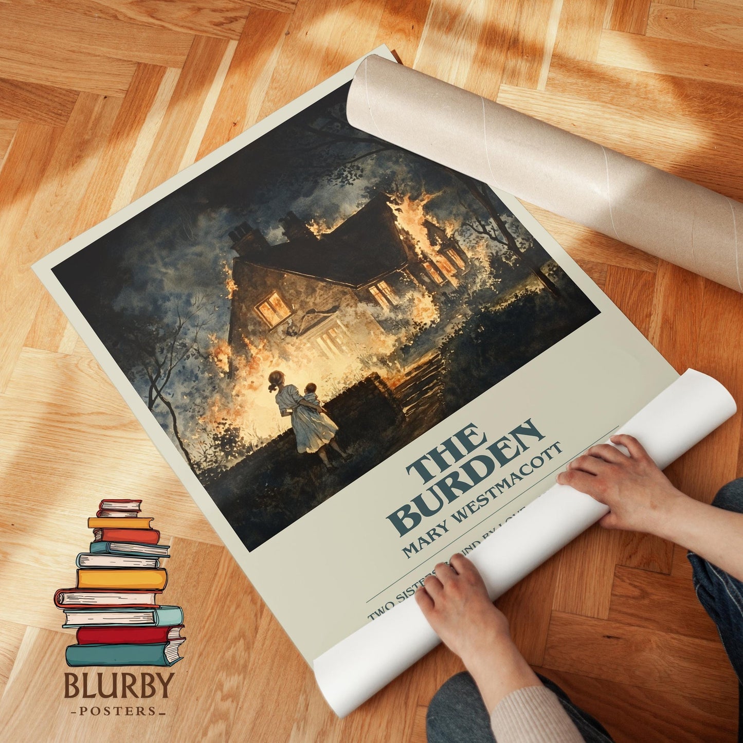 The Burden book poster packaging – museum-quality print rolled in protective tube
