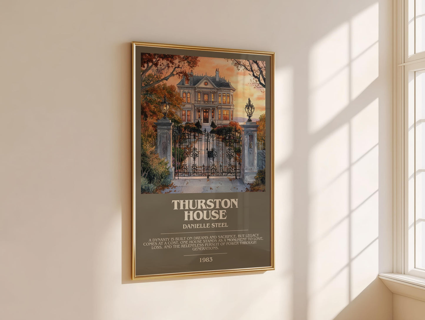Thurston House bookish book poster framed on wall – romance wall art