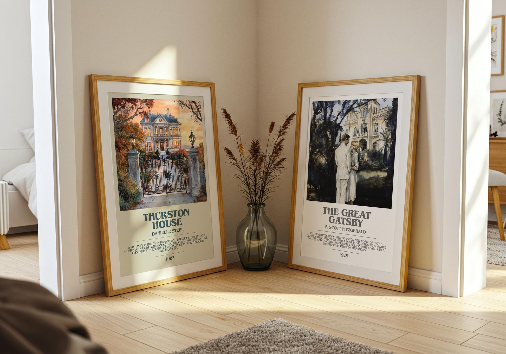 Thurston House bookish poster paired in gallery wall – literary art prints