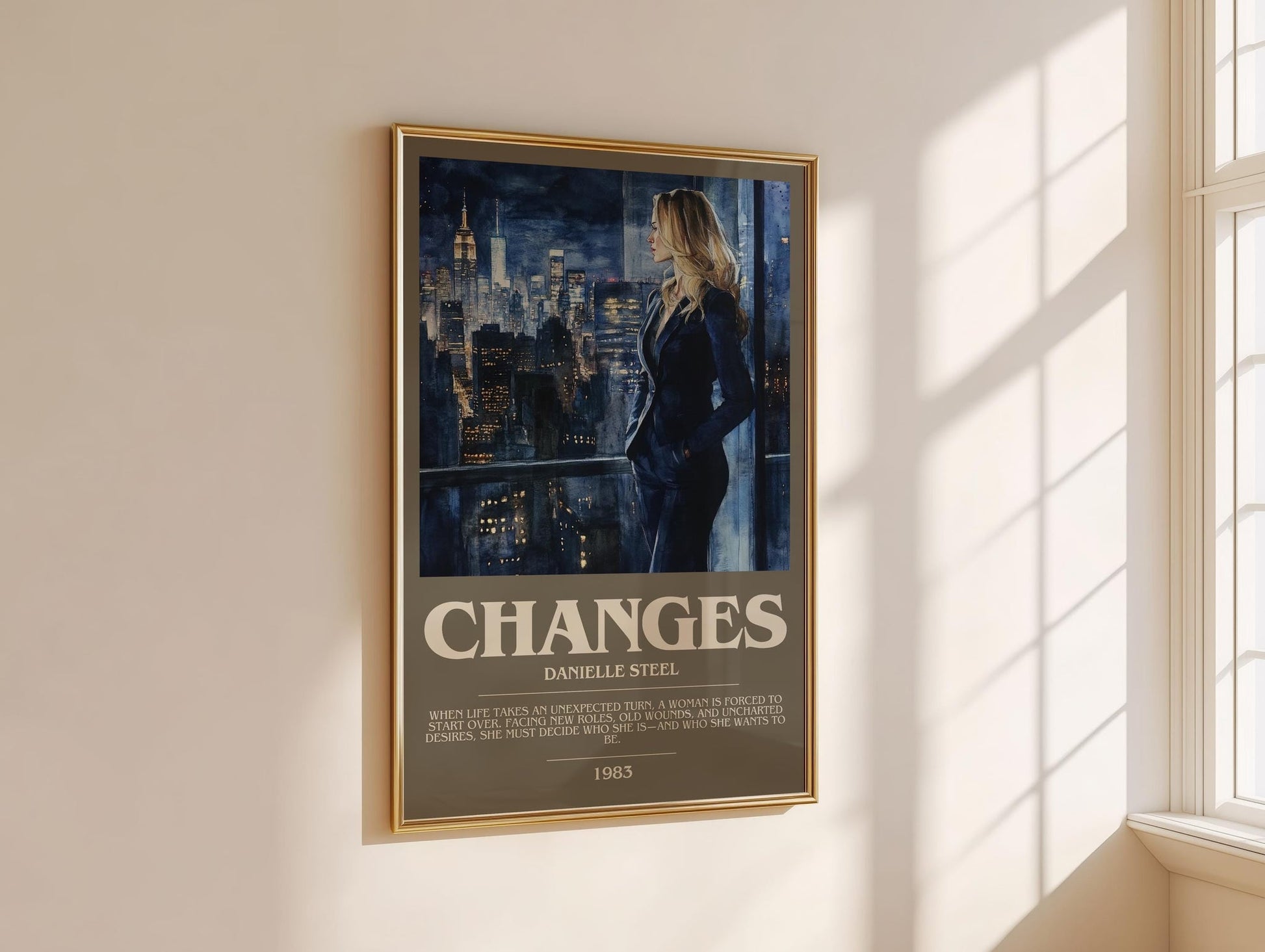 Changes bookish book poster framed on wall – romance wall art