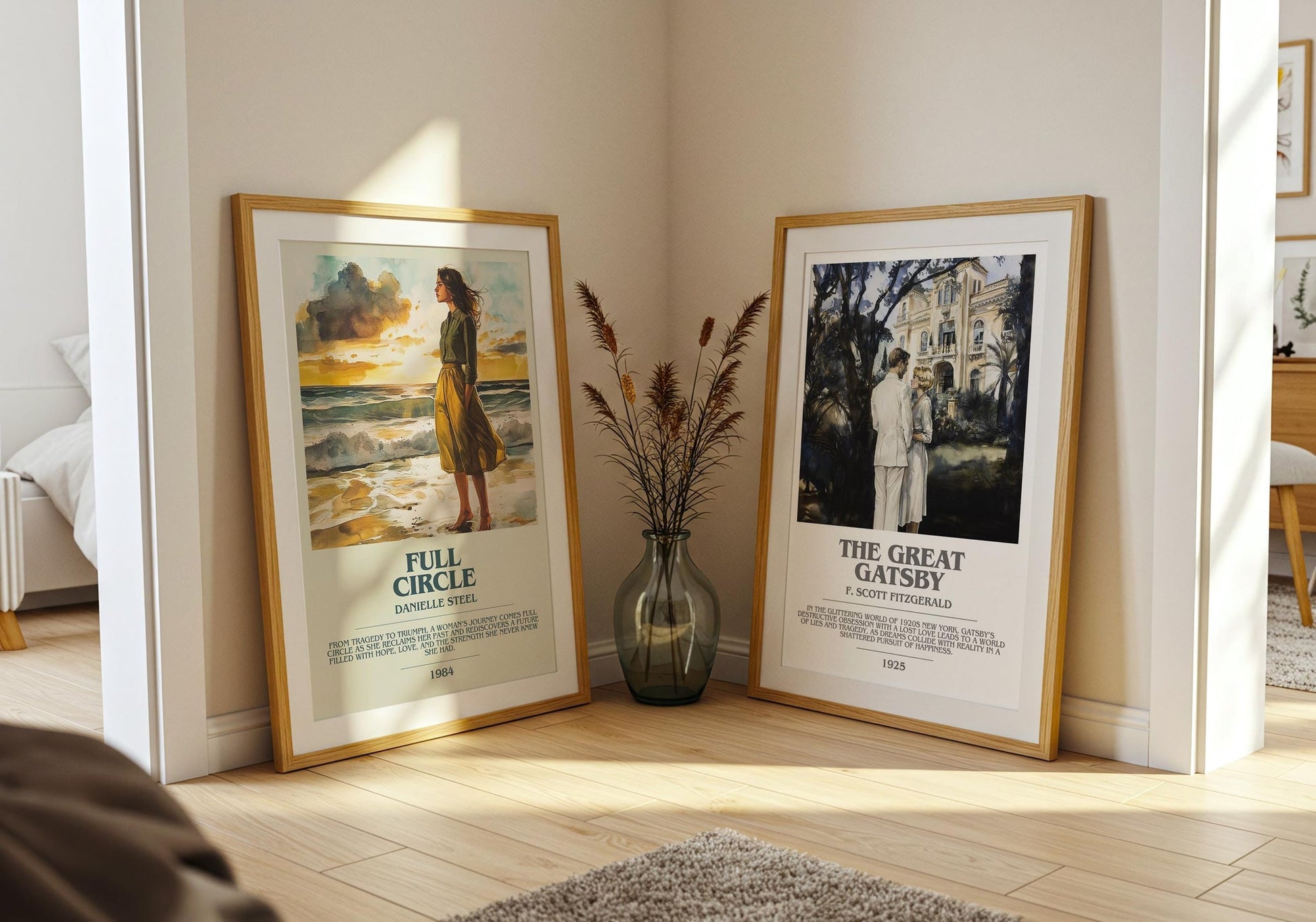 Full Circle bookish poster paired in gallery wall – literary art prints