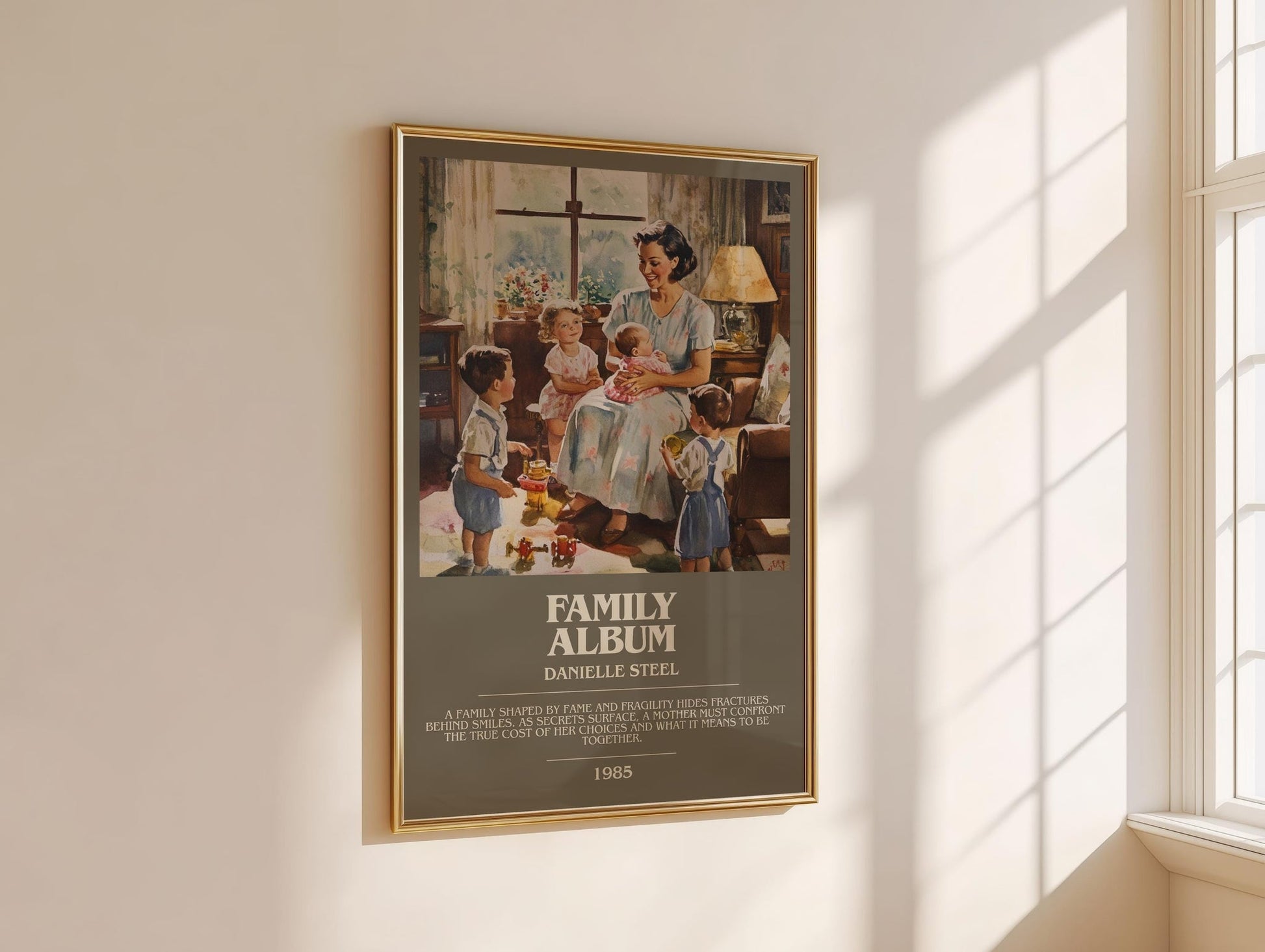 Family Album bookish book poster framed on wall – romance wall art