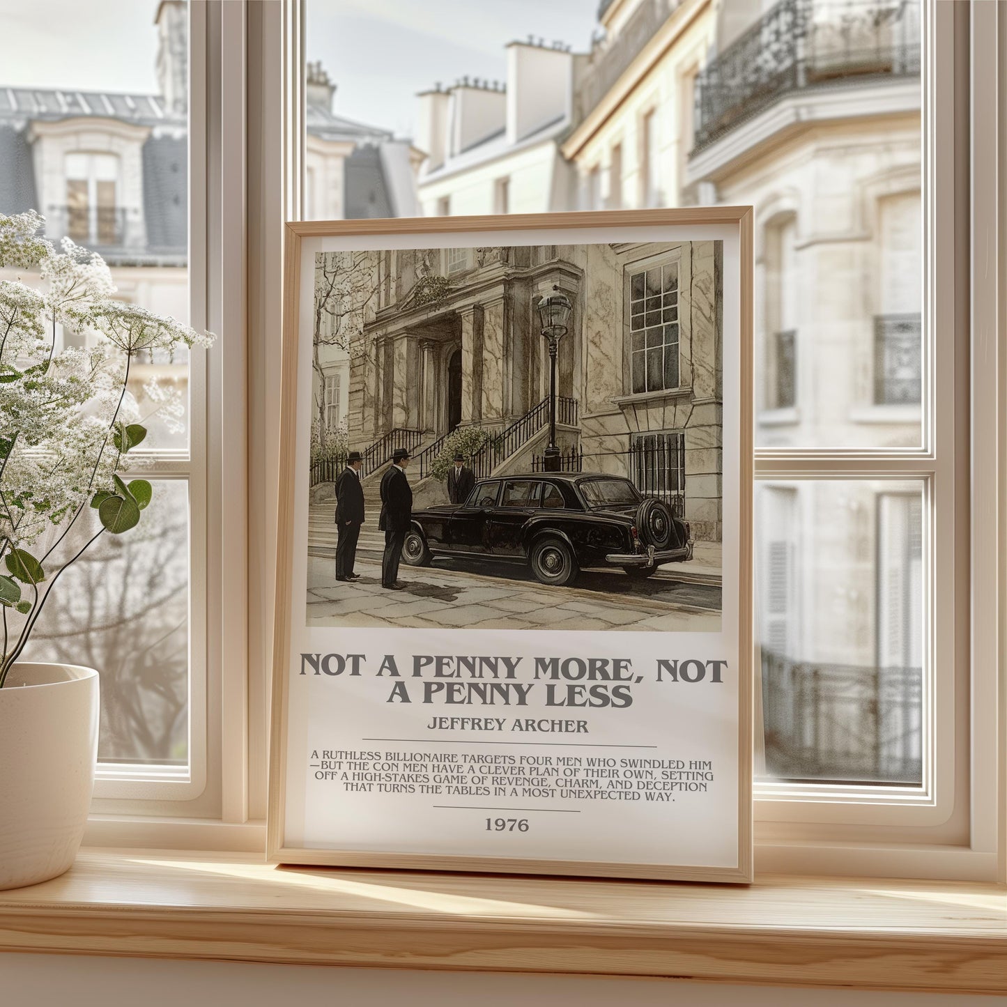 Not A Penny More, Not A Penny Less by Jeffrey Archer | Descriptive Modern Book Art | Poster