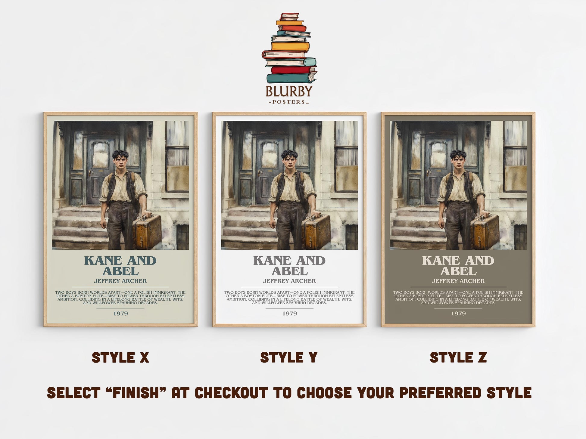 Kane and Abel by Jeffrey Archer | Descriptive Modern Book Art | Poster