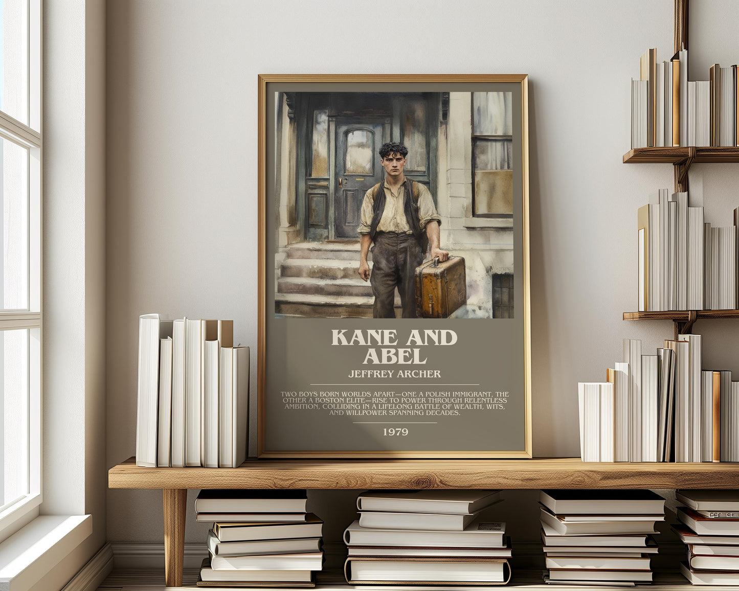 Kane and Abel by Jeffrey Archer | Descriptive Modern Book Art | Poster