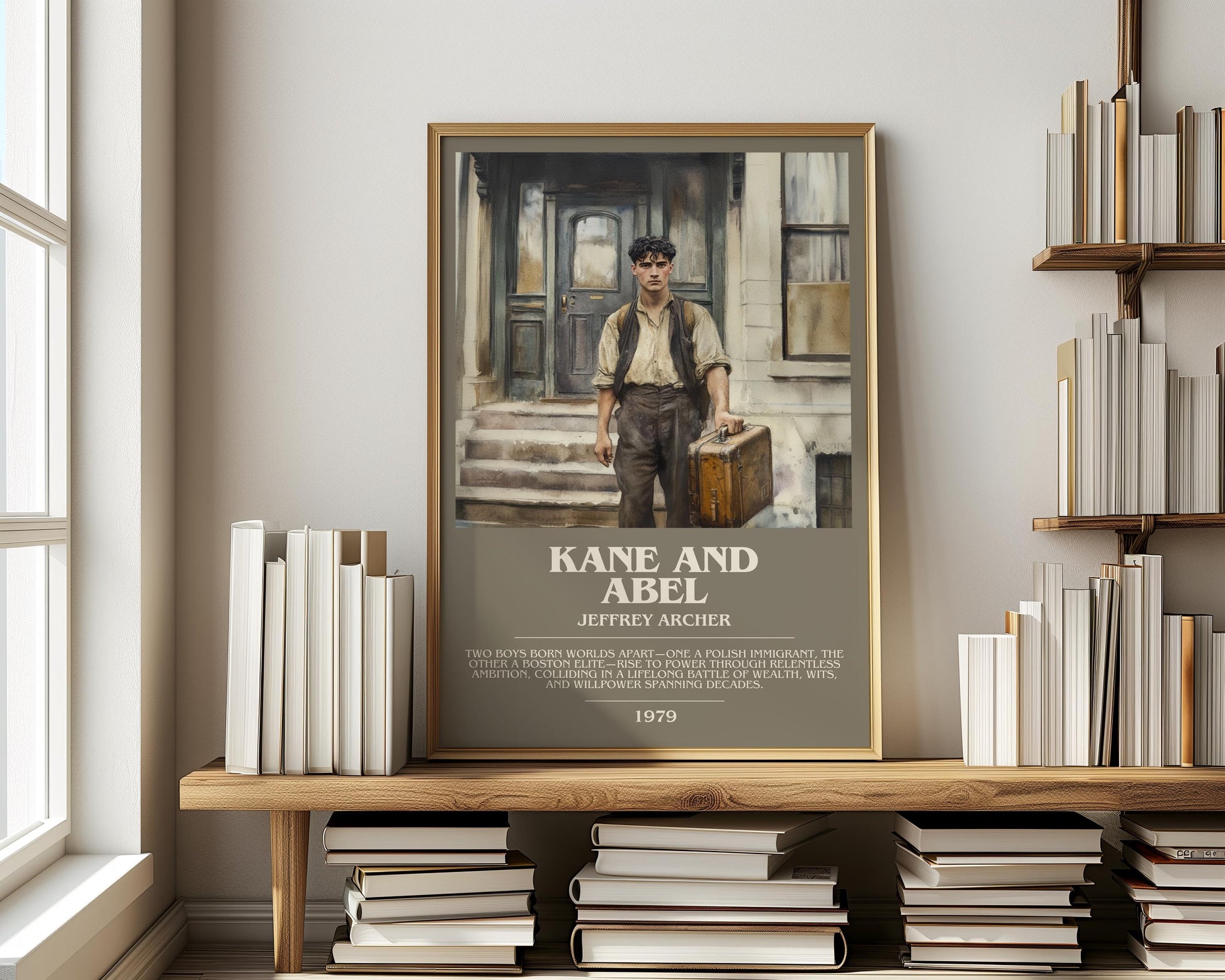 Kane and Abel by Jeffrey Archer | Descriptive Modern Book Art | Poster