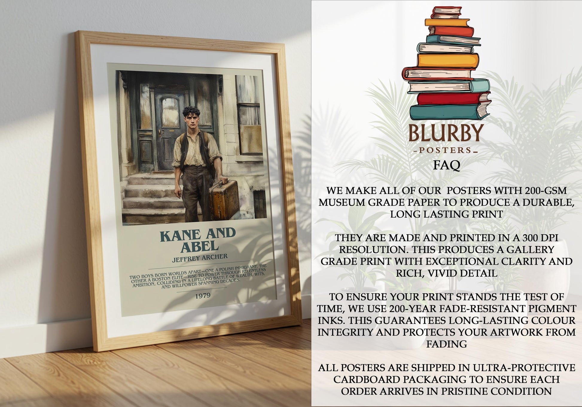 Kane and Abel by Jeffrey Archer | Descriptive Modern Book Art | Poster