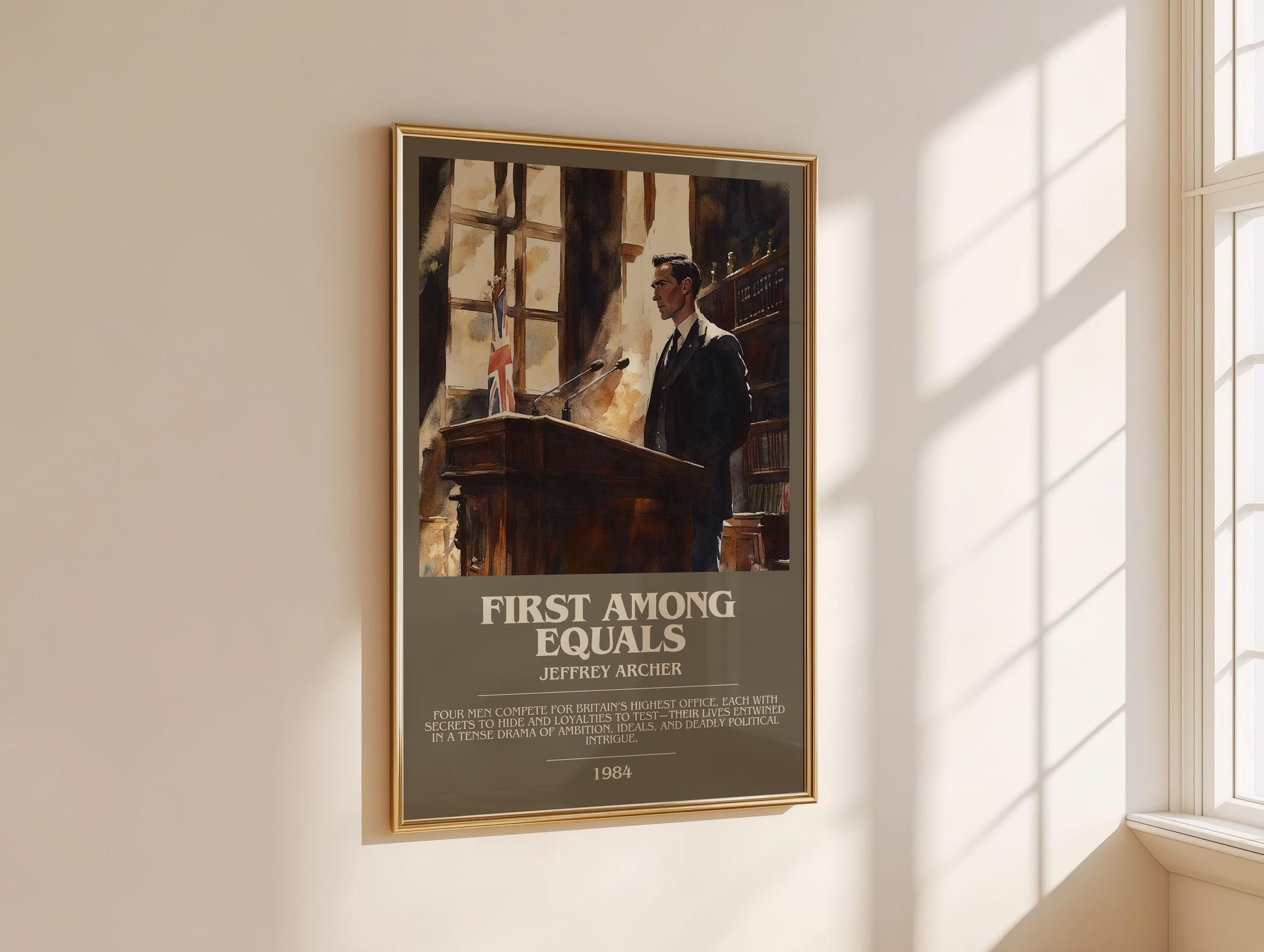 First Among Equals by Jeffrey Archer | Descriptive Modern Book Art | Poster