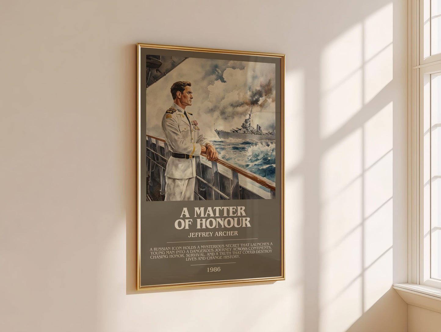 A Matter Of Honour by Jeffrey Archer | Descriptive Modern Book Art | Poster