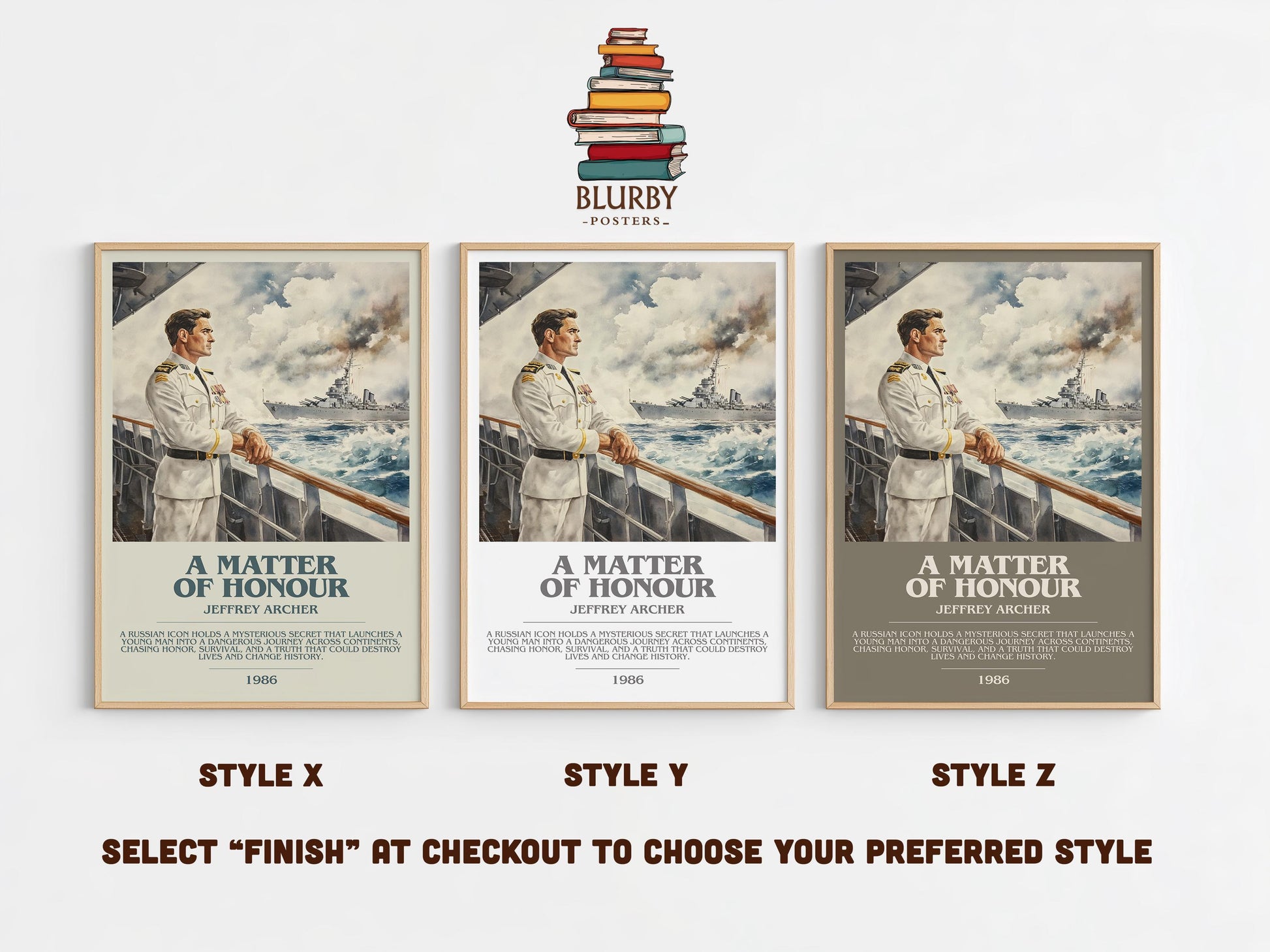 A Matter Of Honour by Jeffrey Archer | Descriptive Modern Book Art | Poster