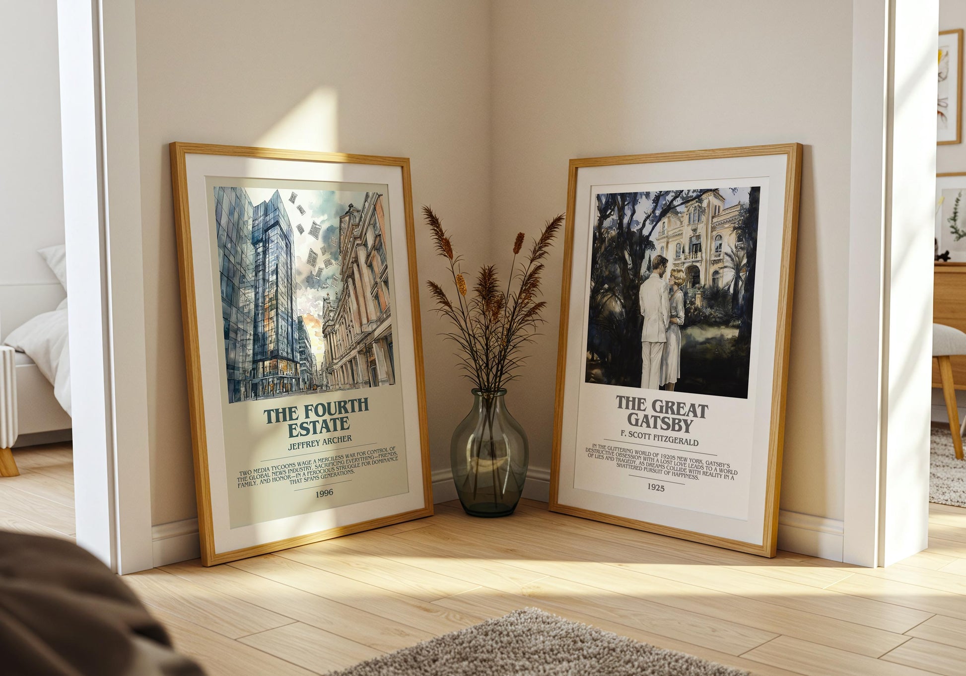 The Fourth Estate by Jeffrey Archer | Descriptive Modern Book Art | Poster