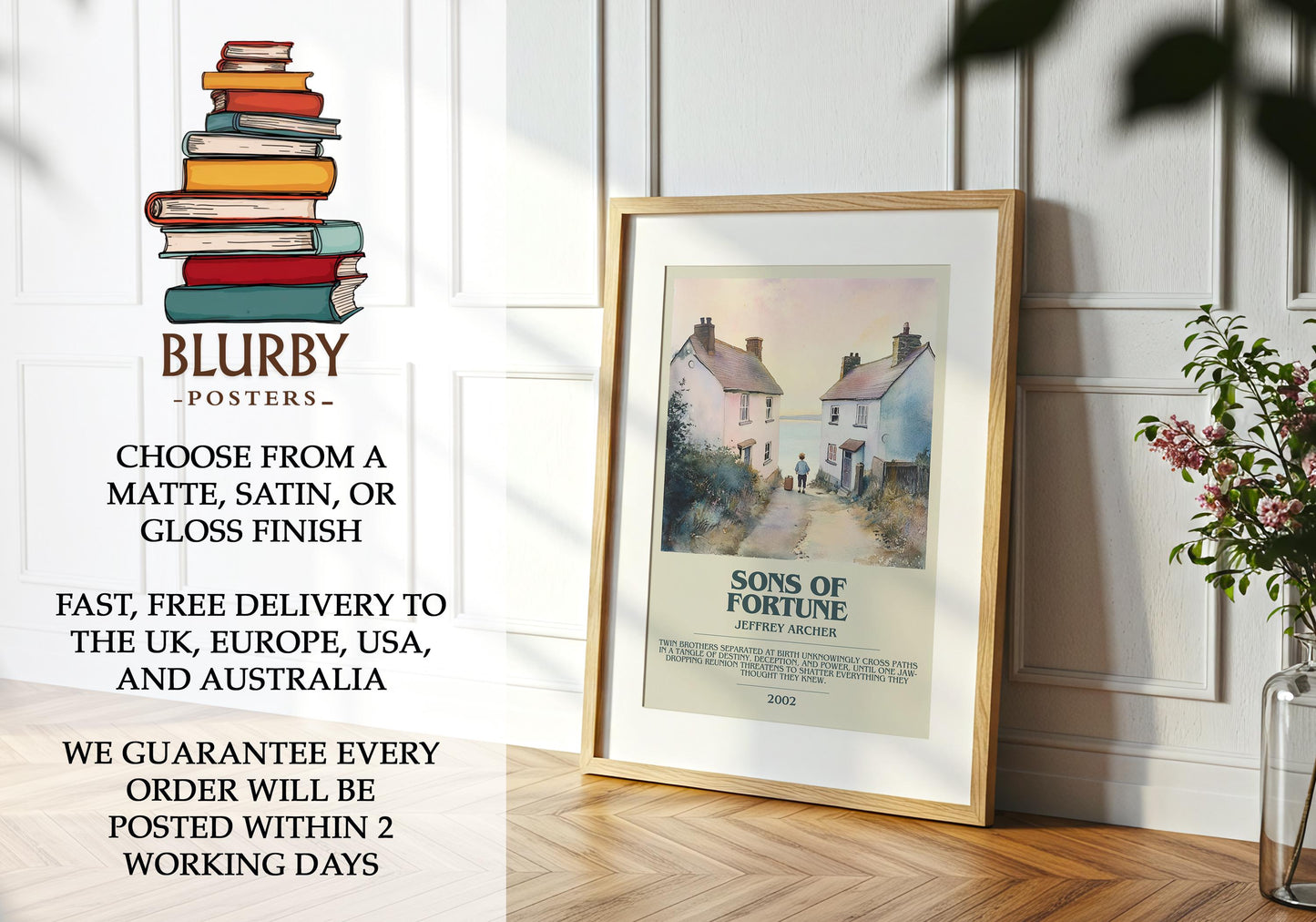 Sons Of Fortune by Jeffrey Archer | Descriptive Modern Book Art | Poster