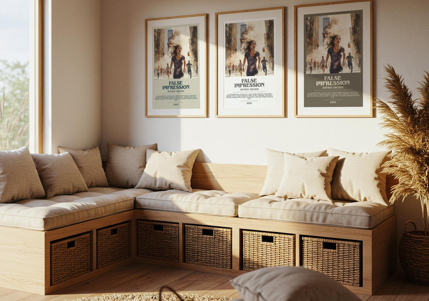 False Impression by Jeffrey Archer | Descriptive Modern Book Art | Poster