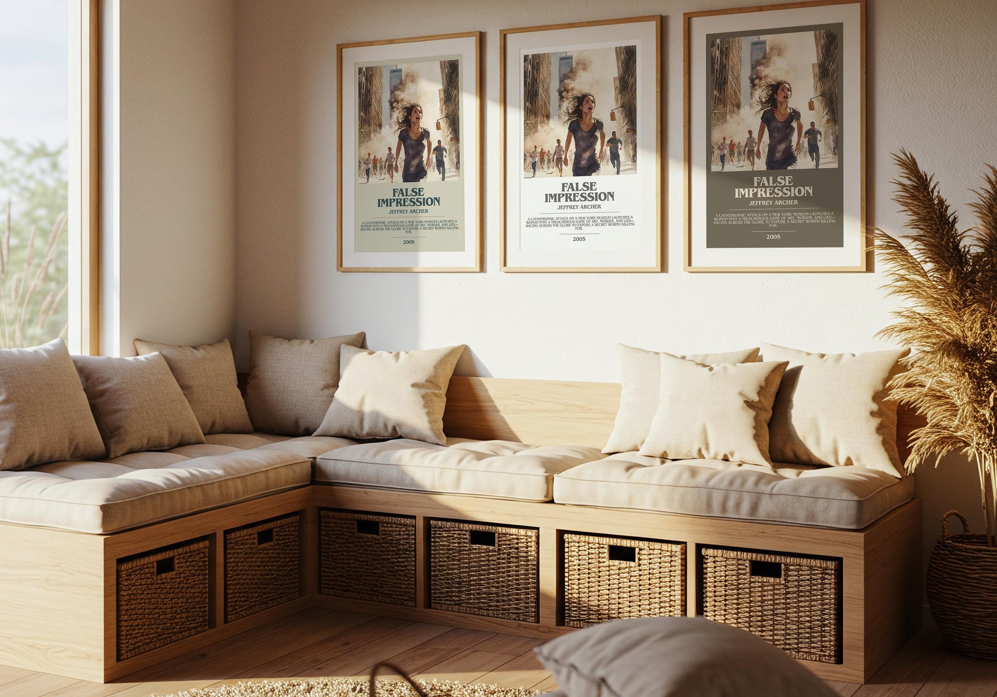 False Impression by Jeffrey Archer | Descriptive Modern Book Art | Poster