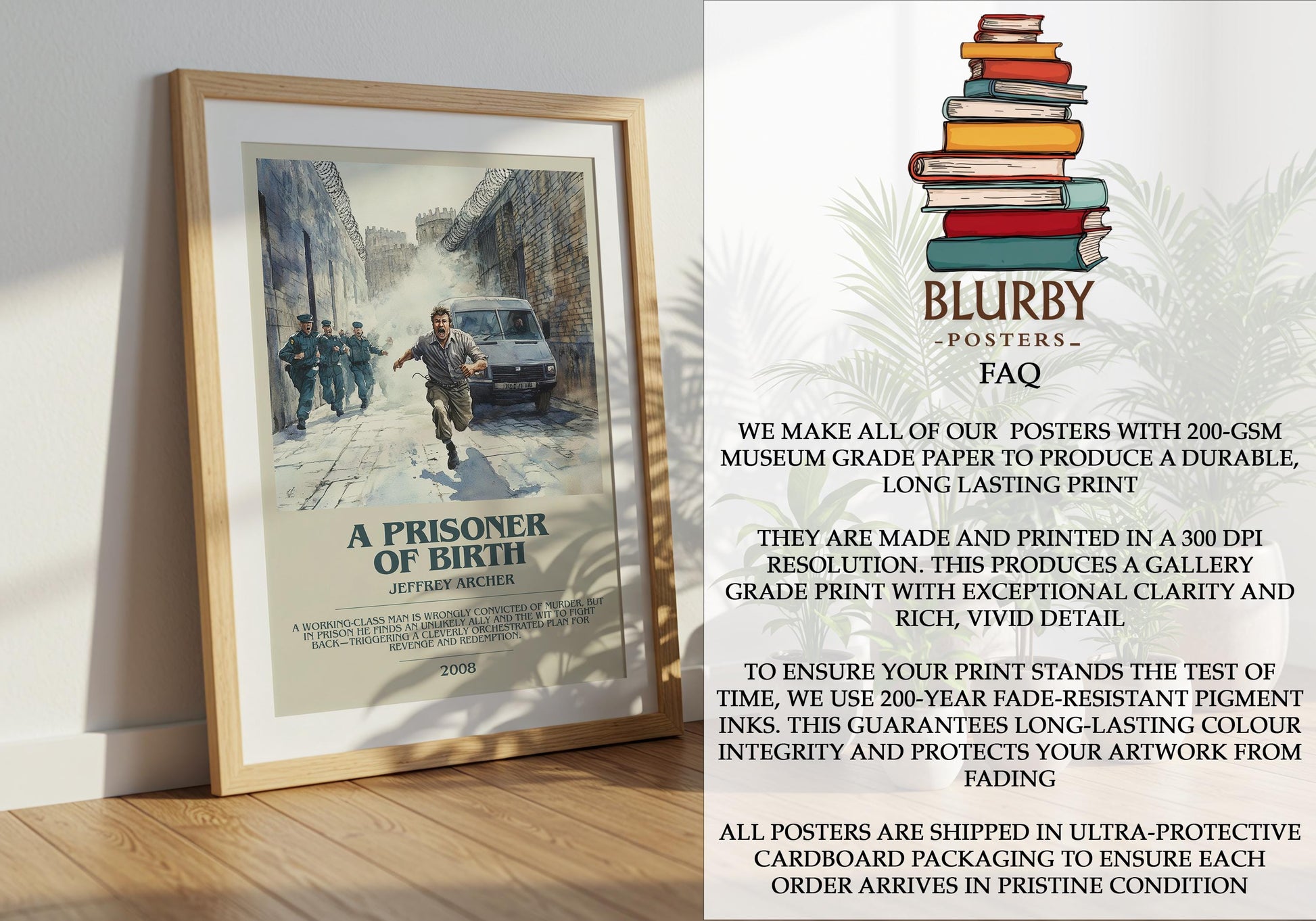 A Prisoner Of Birth by Jeffrey Archer | Descriptive Modern Book Art | Poster