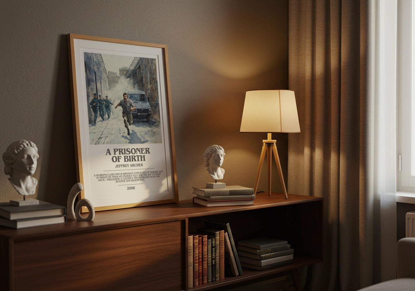 A Prisoner Of Birth by Jeffrey Archer | Descriptive Modern Book Art | Poster