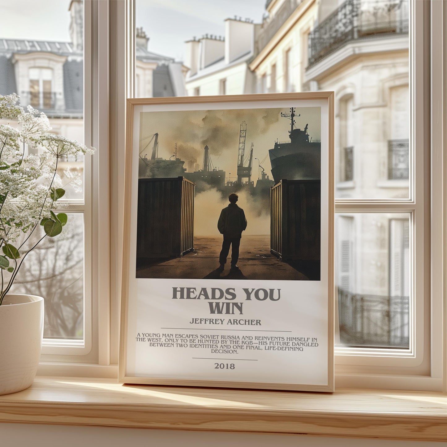 Heads You Win by Jeffrey Archer | Descriptive Modern Book Art | Poster