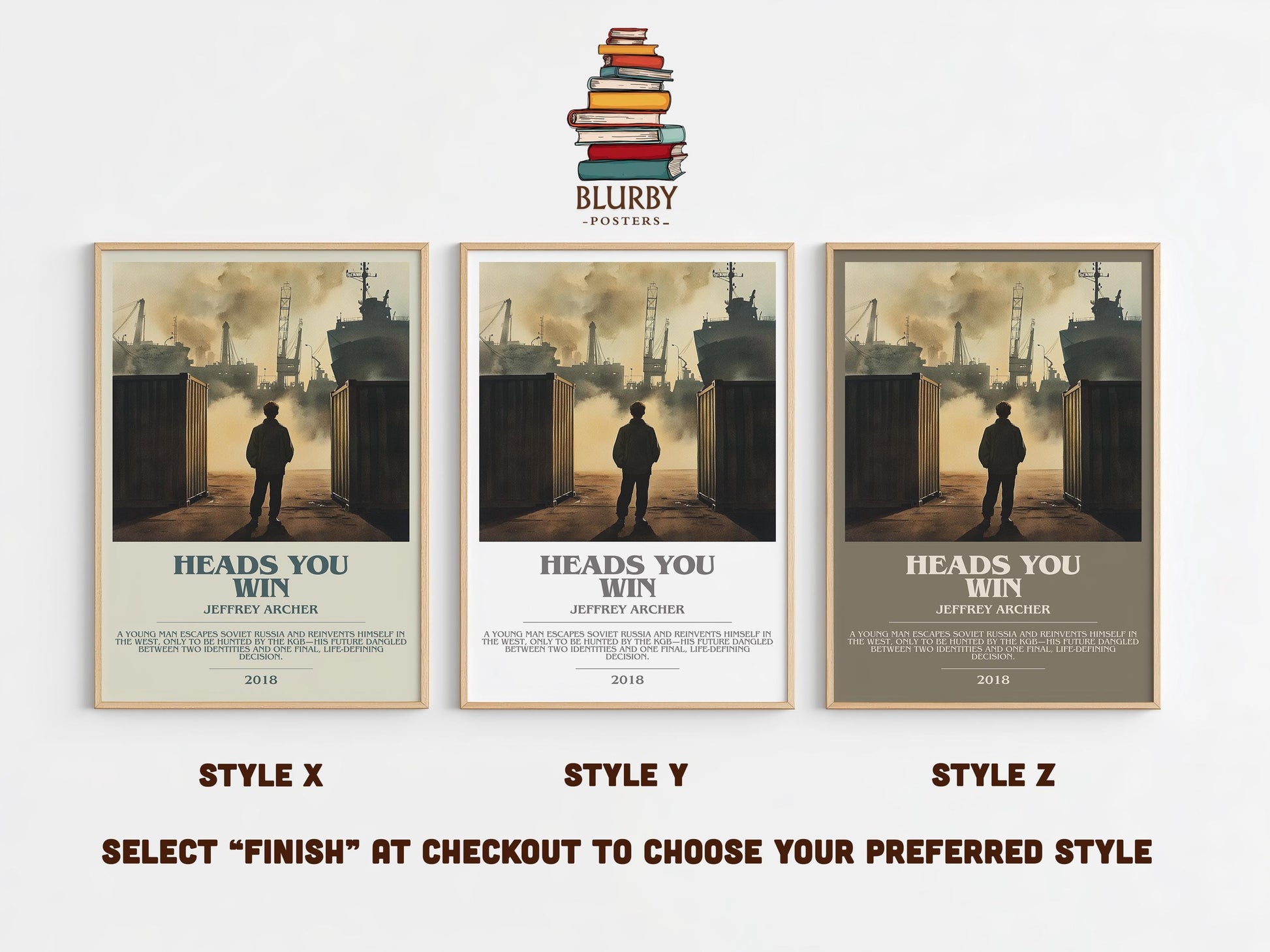 Heads You Win by Jeffrey Archer | Descriptive Modern Book Art | Poster