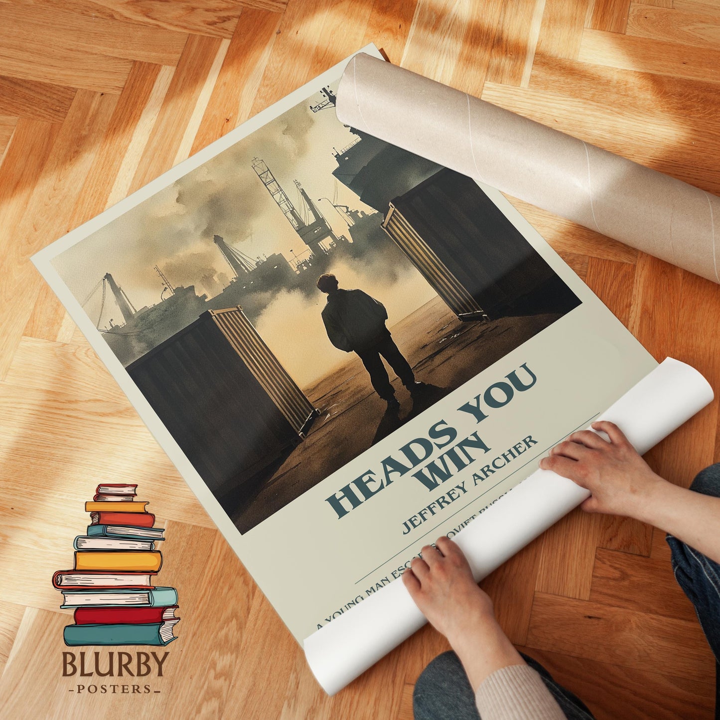 Heads You Win by Jeffrey Archer | Descriptive Modern Book Art | Poster