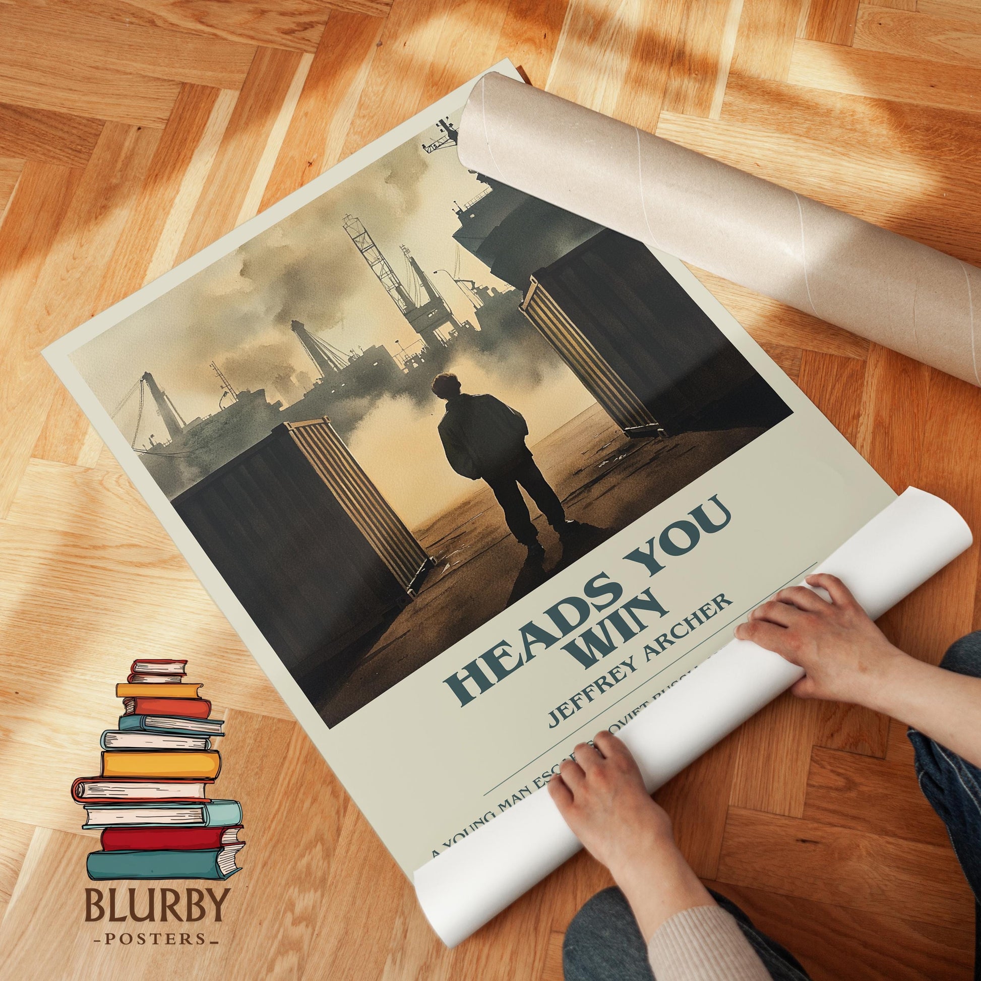 Heads You Win by Jeffrey Archer | Descriptive Modern Book Art | Poster