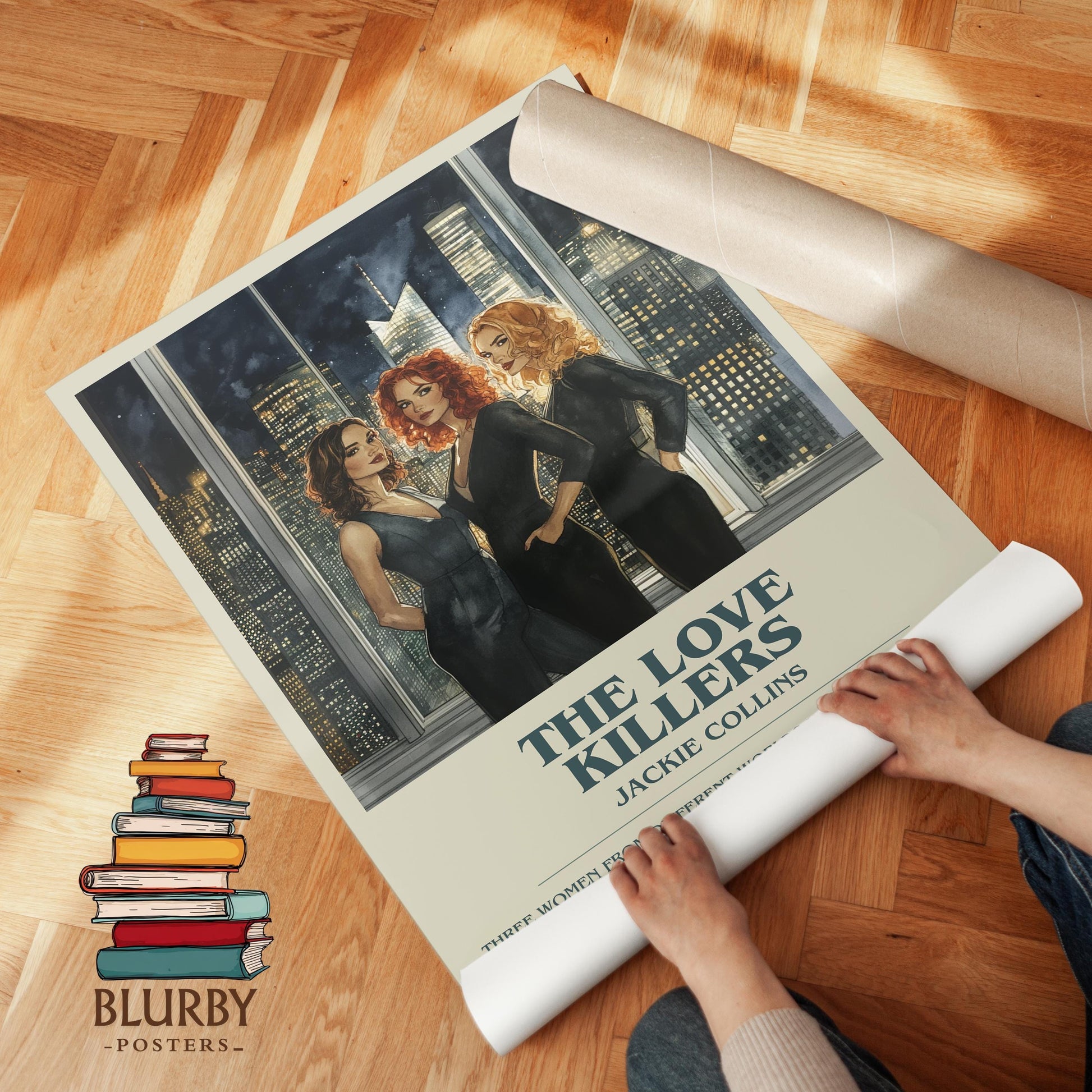 The Love Killers by Jackie Collins | Descriptive Modern Book Art | Poster